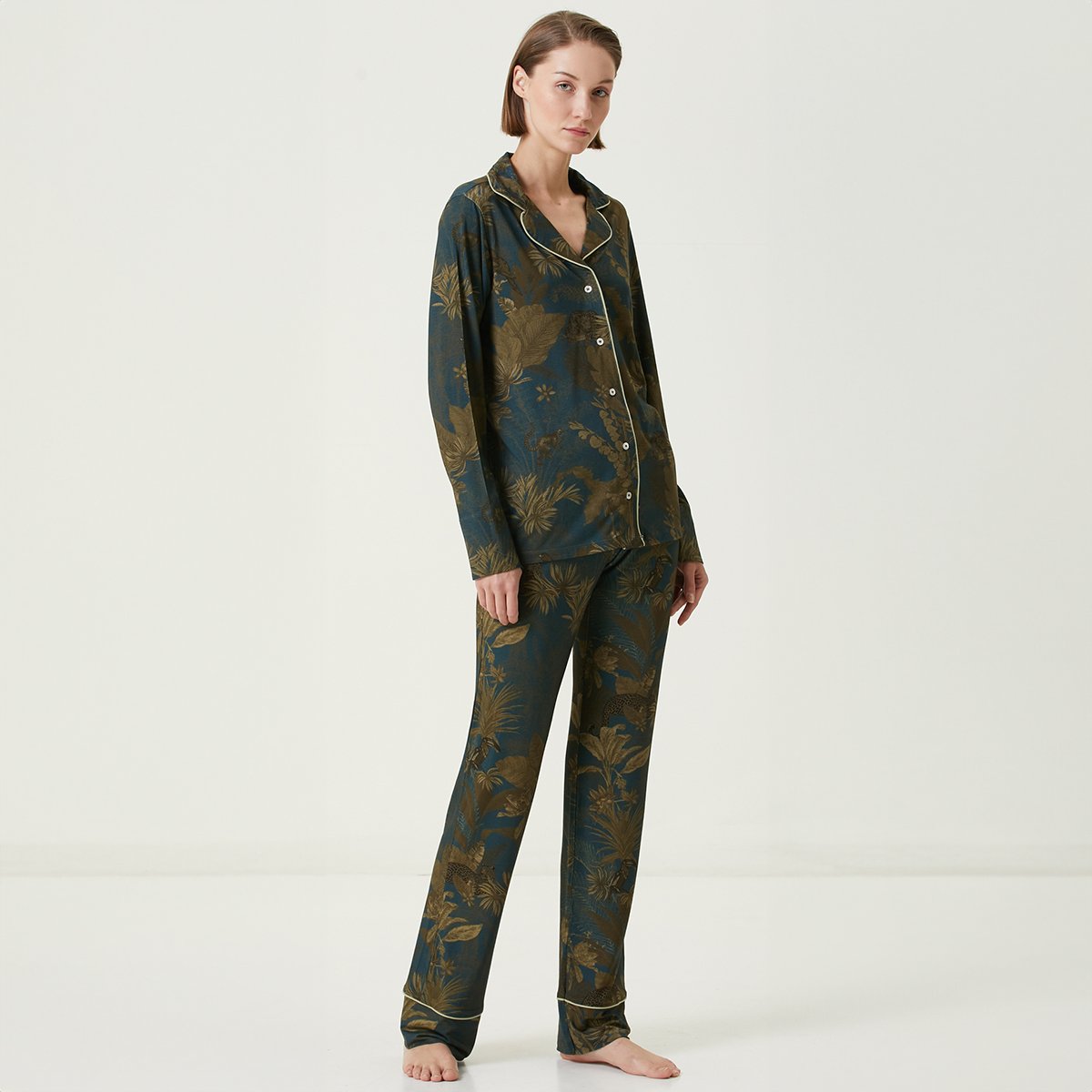 Veste jersey de viscose & élasthanne RAINFOREST bleu dore, GARNIER THIEBAUT