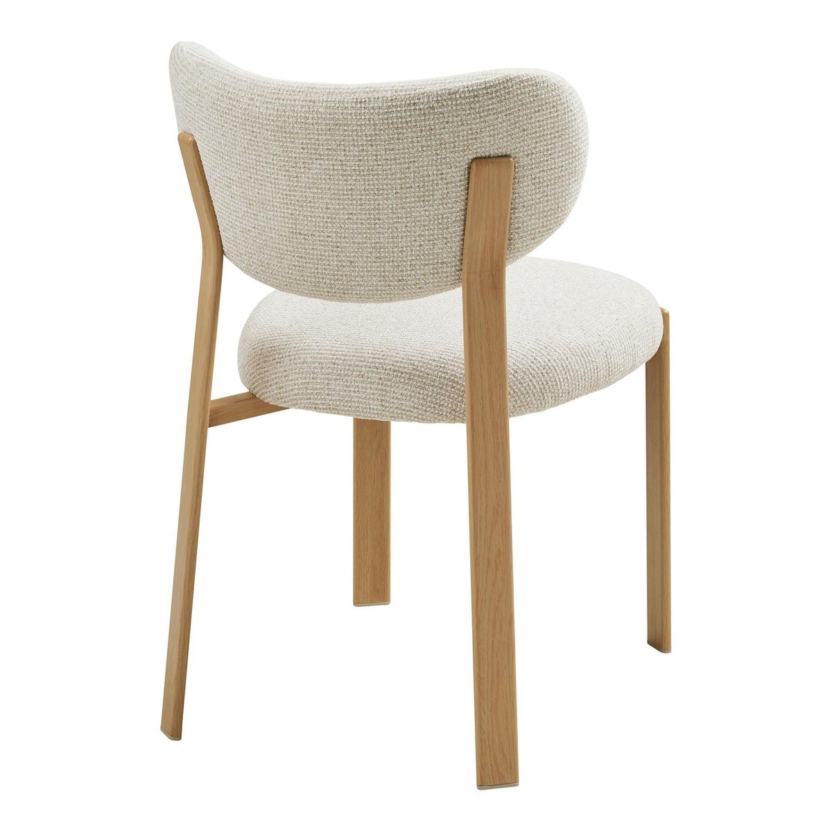 Chaise bois et tissu sable (lot de 2) AMSTERDAM ecru, PIER IMPORT