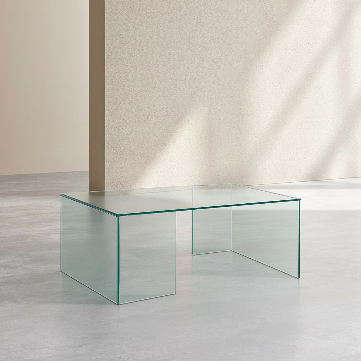 Table basse  verre ALYSSA transparent, HABITAT