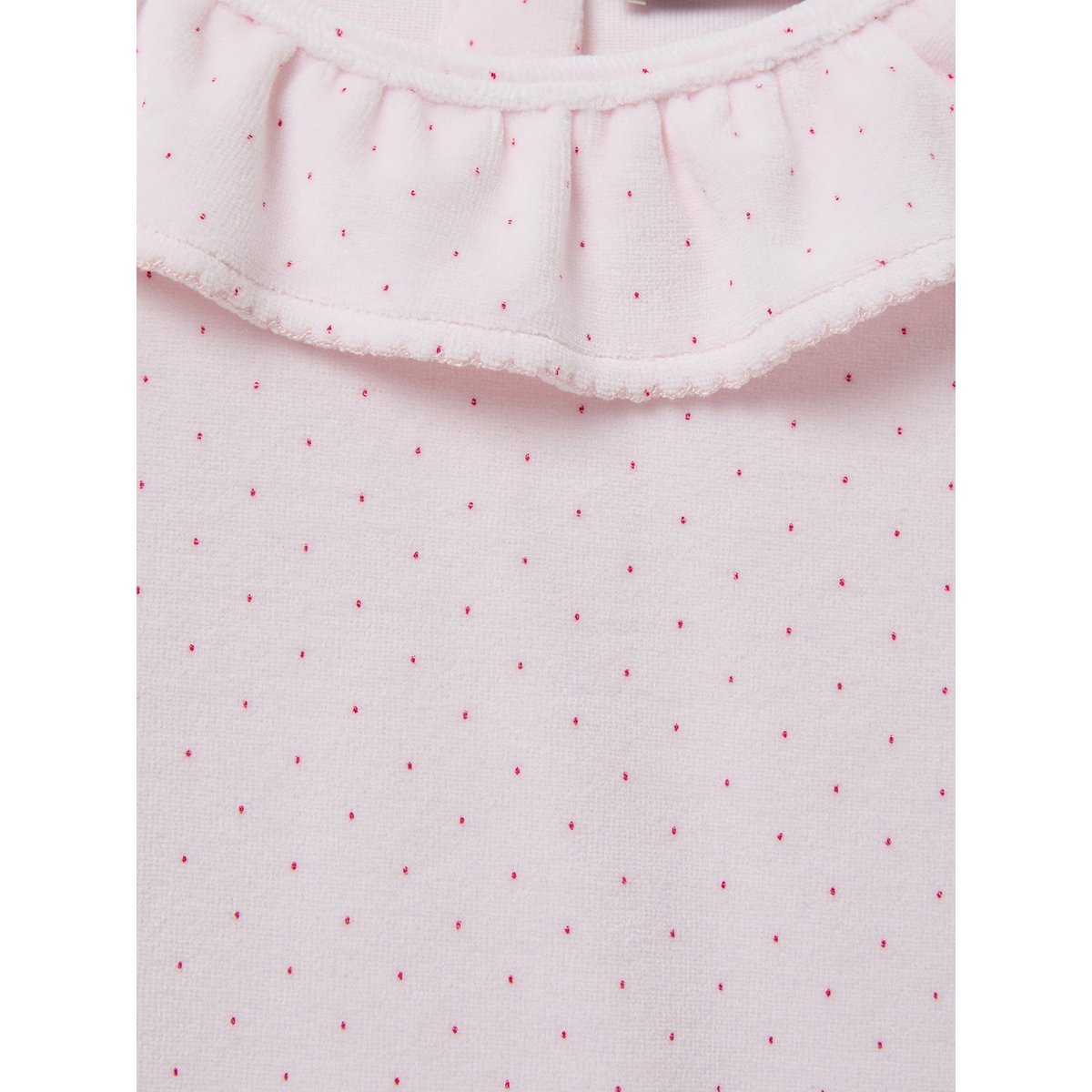 Pyjama velours imprimé pois micro pois bordeaux, CYRILLUS
