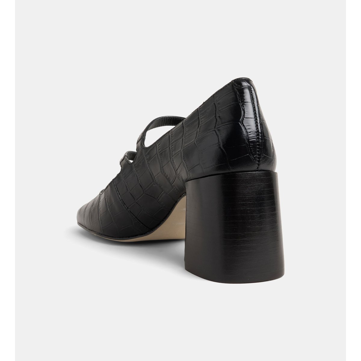 Babies claudine cuir façon croco noir, GALERIES LAFAYETTE