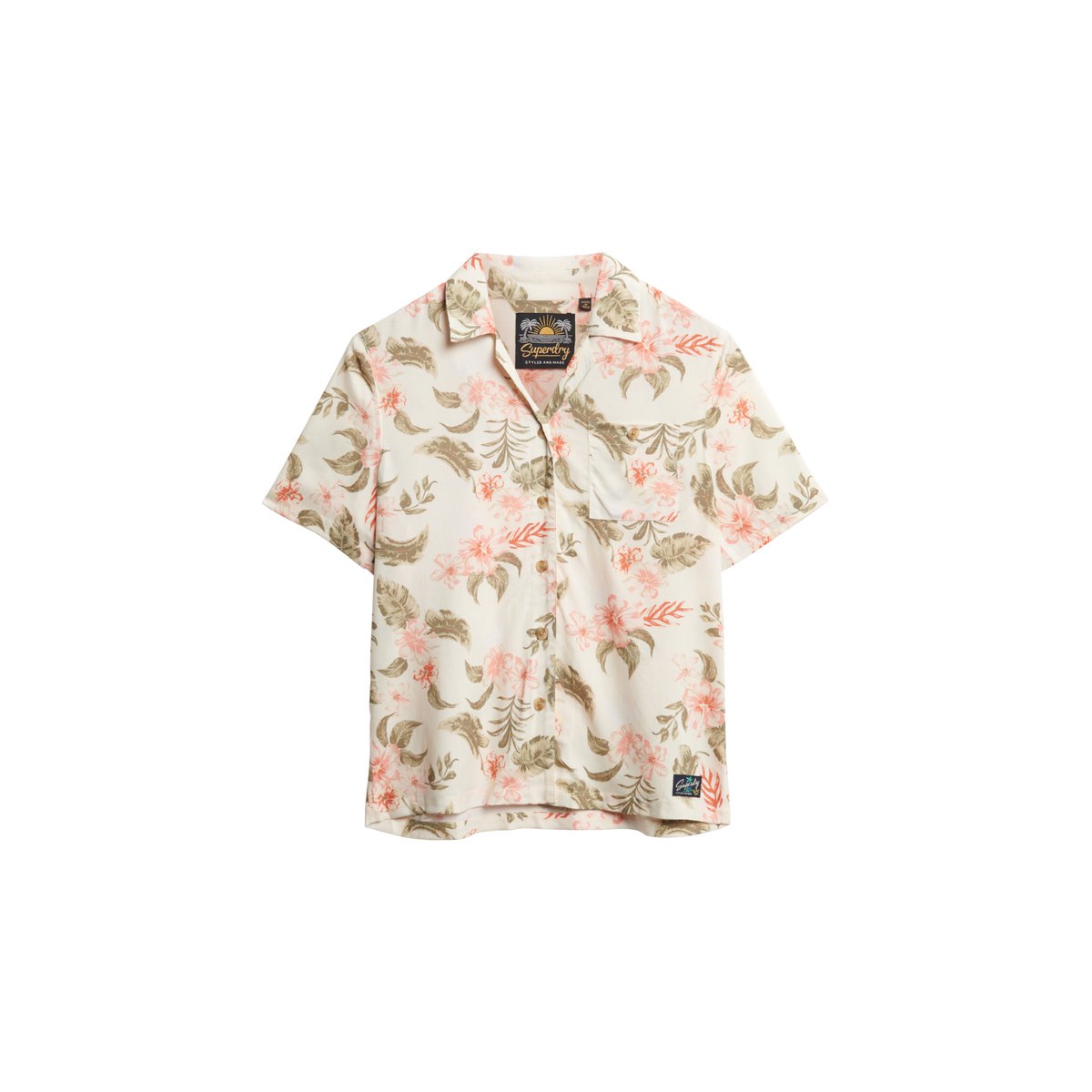 Chemise Beach Resort écru botanique, SUPERDRY