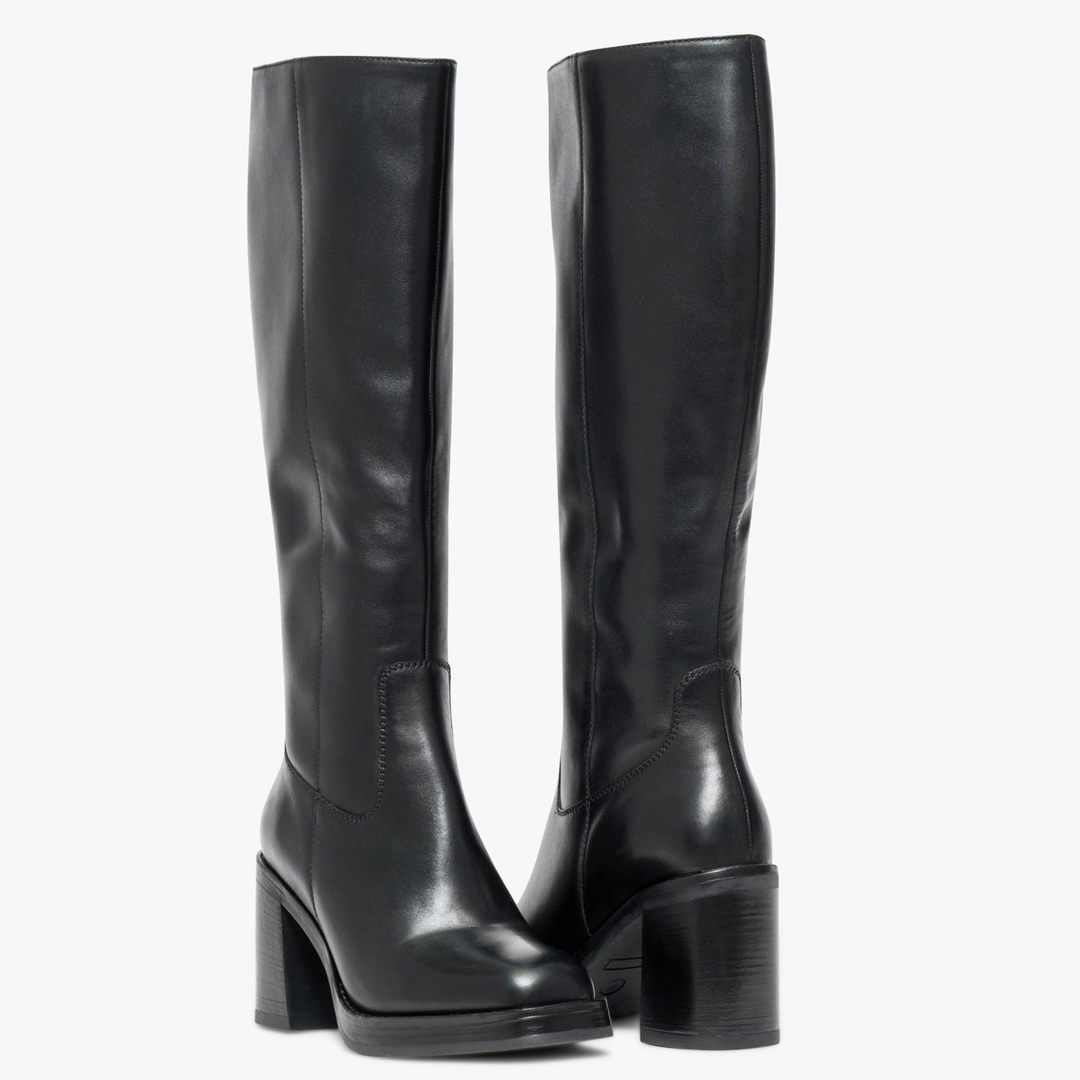 Botte À Talon en cuir FLAVIE-L noir, BOCAGE