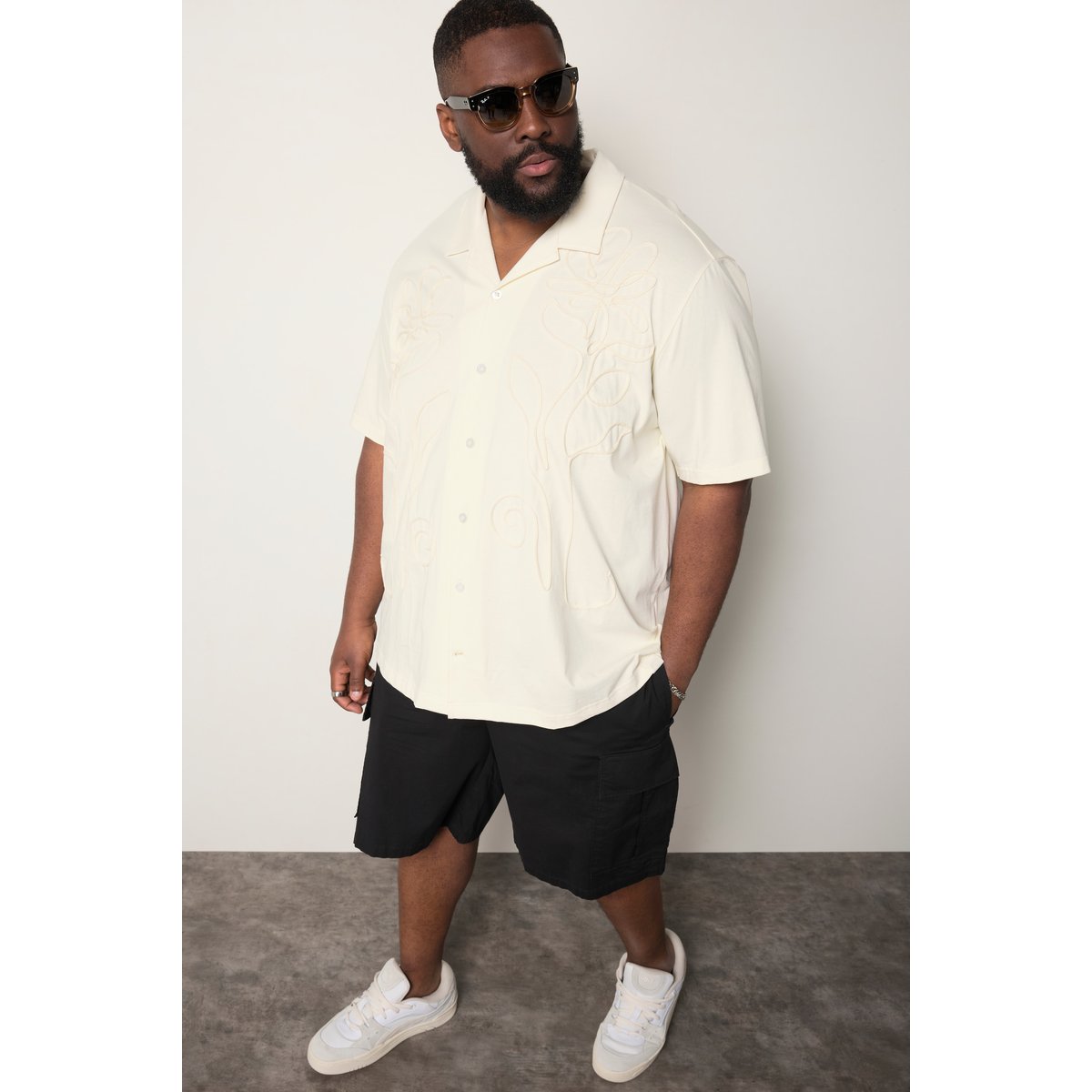 Chemise en jersey sable, STHUGE