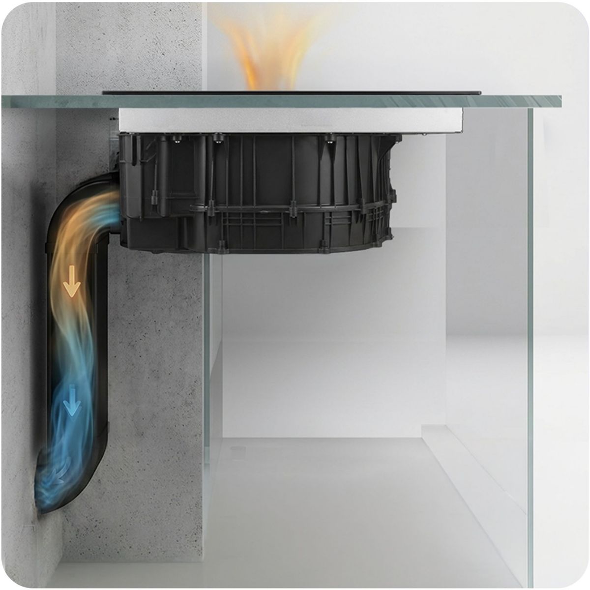 Plaque induction aspirante ETIA41M mat couleur unique, ESSENTIEL B