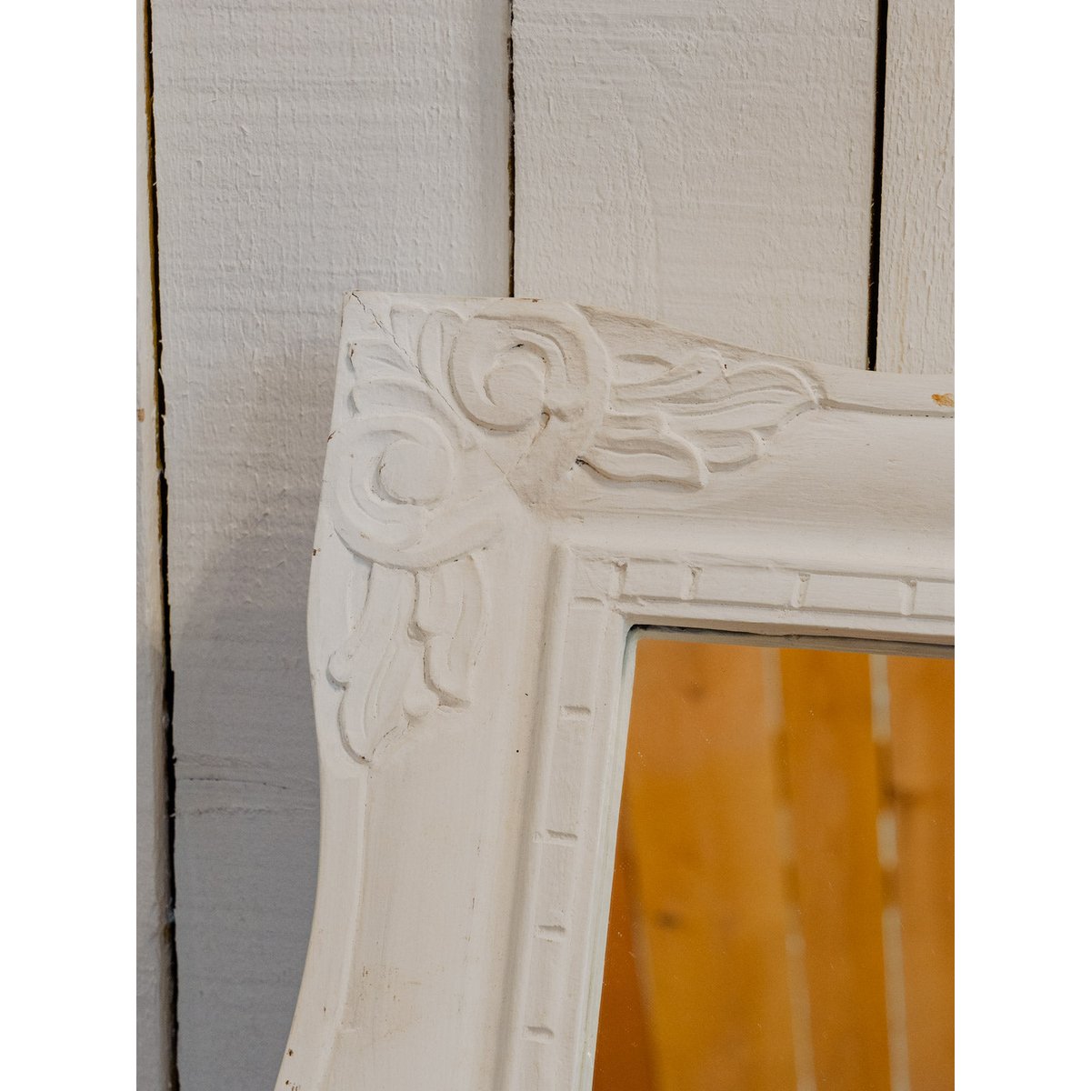 Miroir en bois blanc Georges N°1526 - Bon état blanc, DEBONGOUT