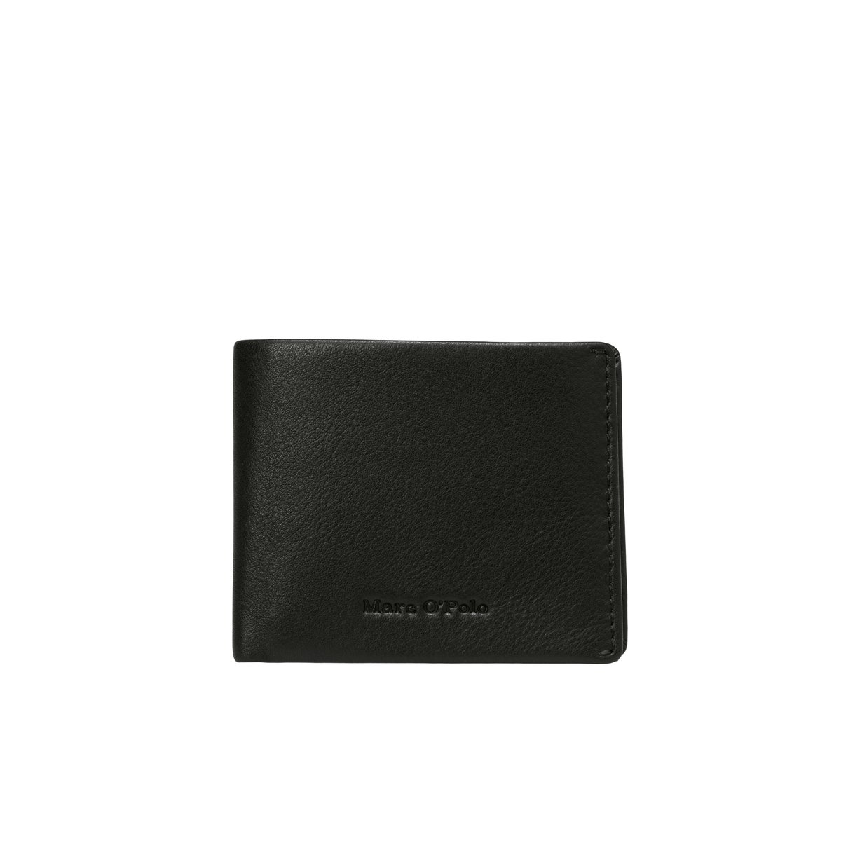 Portefeuille modèle Tom en cuir de vachette de haute qualité noir, MARC O'POLO
