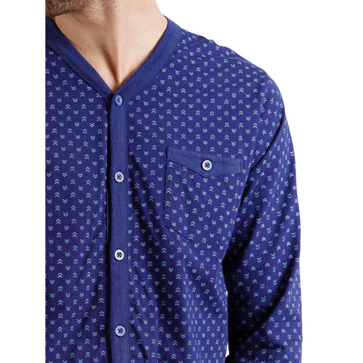 Pyjama pantalon et chemise Spike bleu, ADMAS