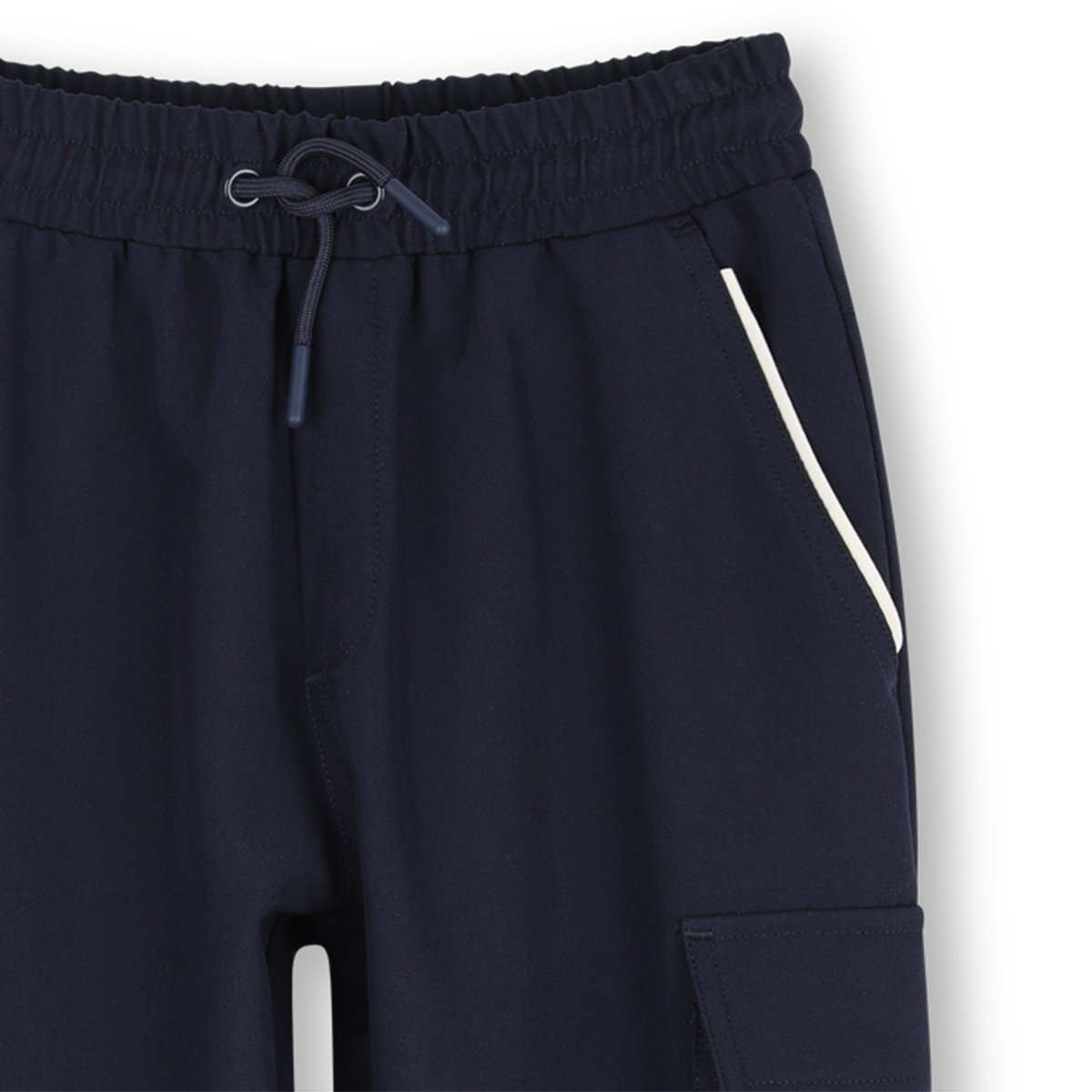 Pantalon élastiqué bleu cargo, BOSS KIDSWEAR