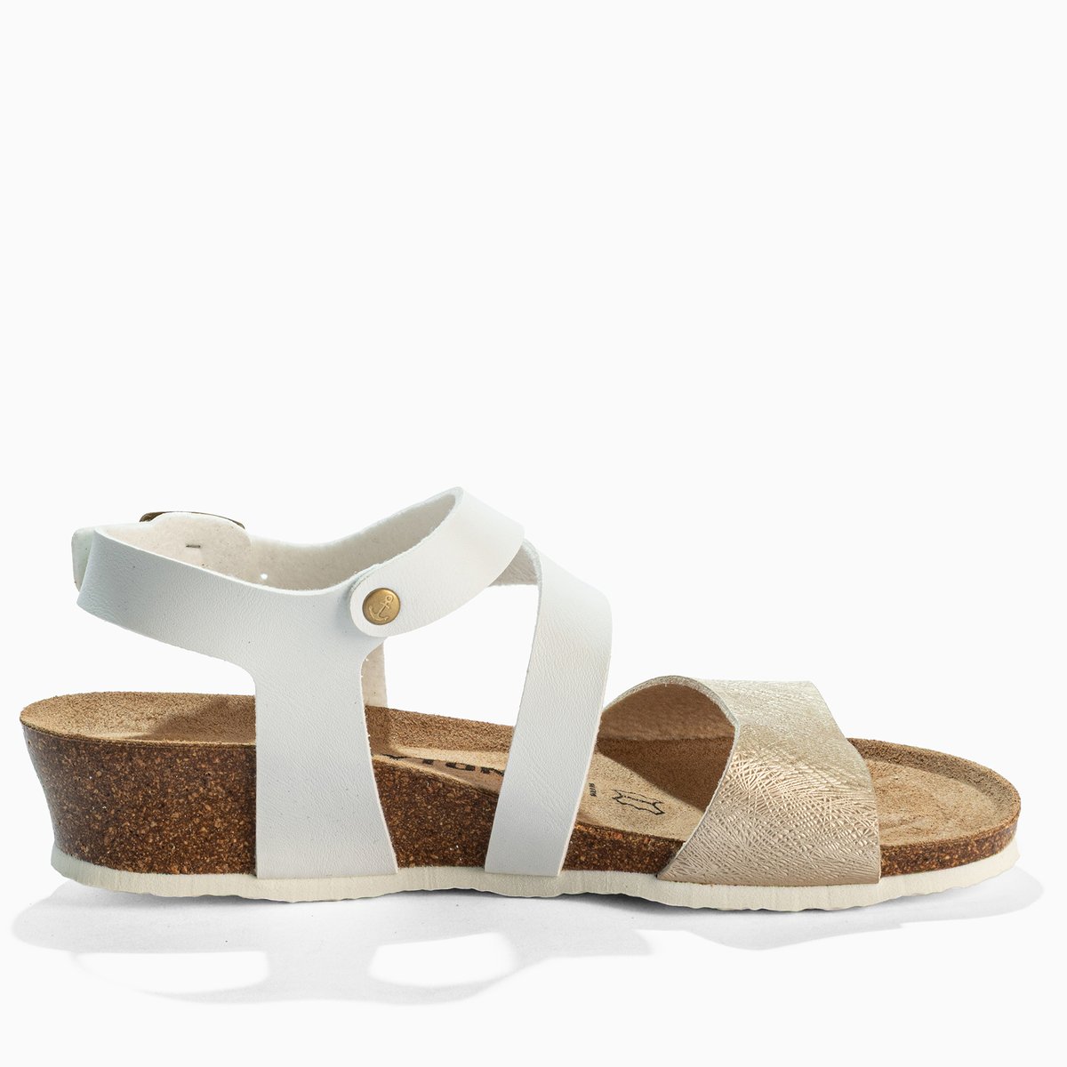 Sandales compensées REUS blanc, BAYTON