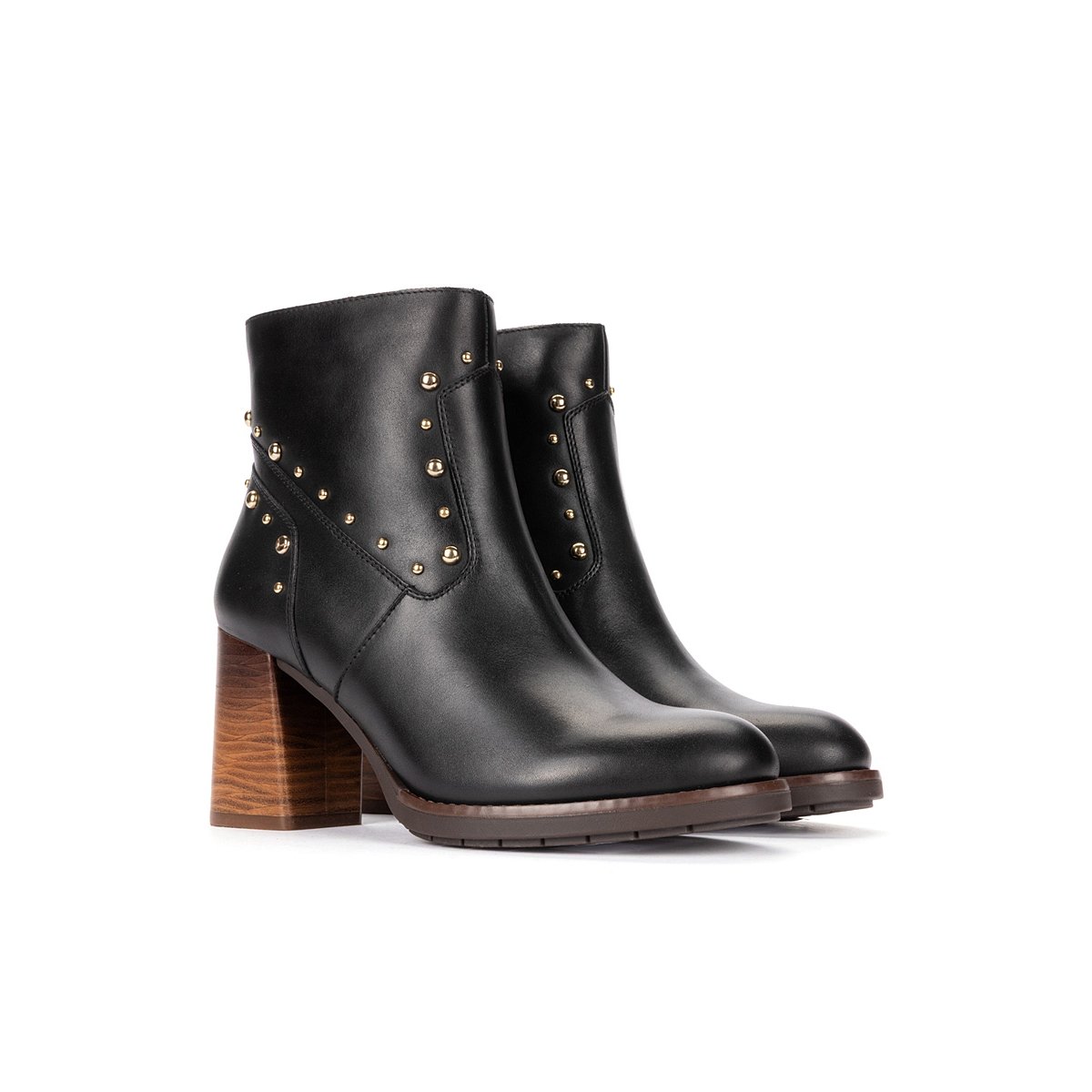 Bottines à talon cuir Palencia black, PIKOLINOS