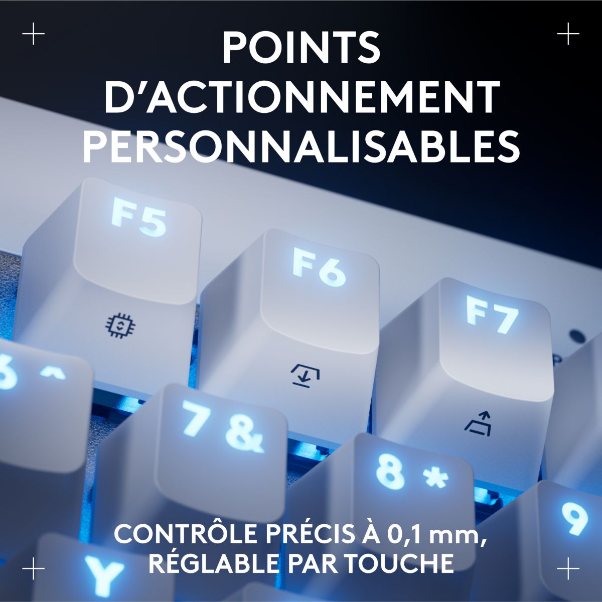 Clavier gamer G Pro X TKL Rapid Blanc couleur unique, LOGITECH