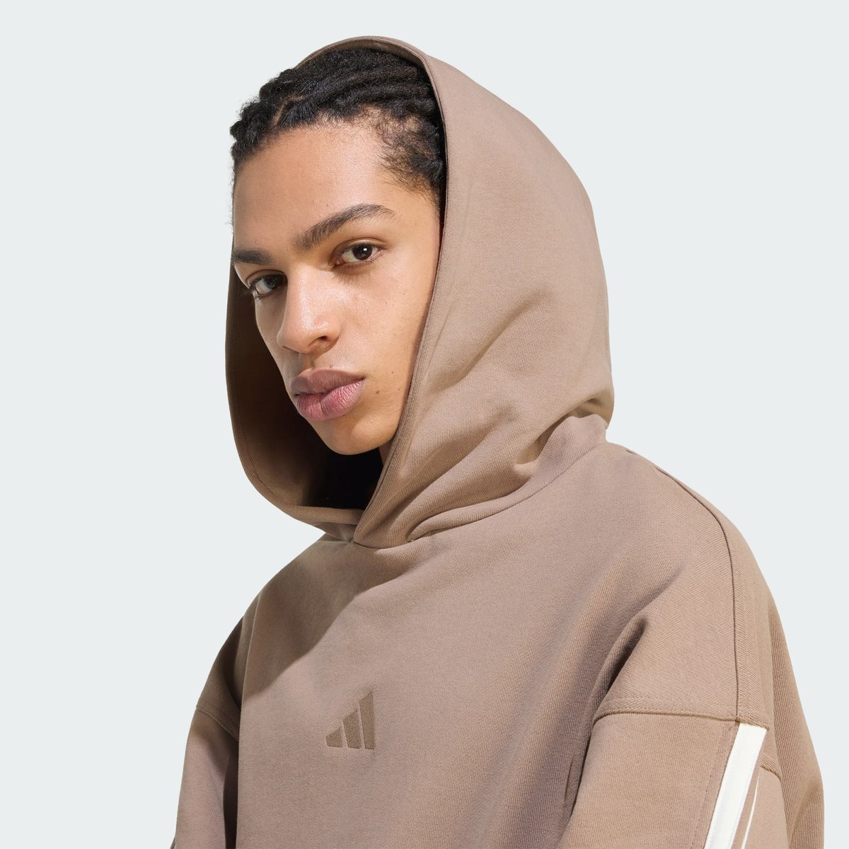 Sweat-Shirt À Capuche Adidas Kit 3-Stripes Sweat-Shirt À Capuche Adidas Kit 3-Stripes khaki six / off white, ADIDAS SPORTSWEAR