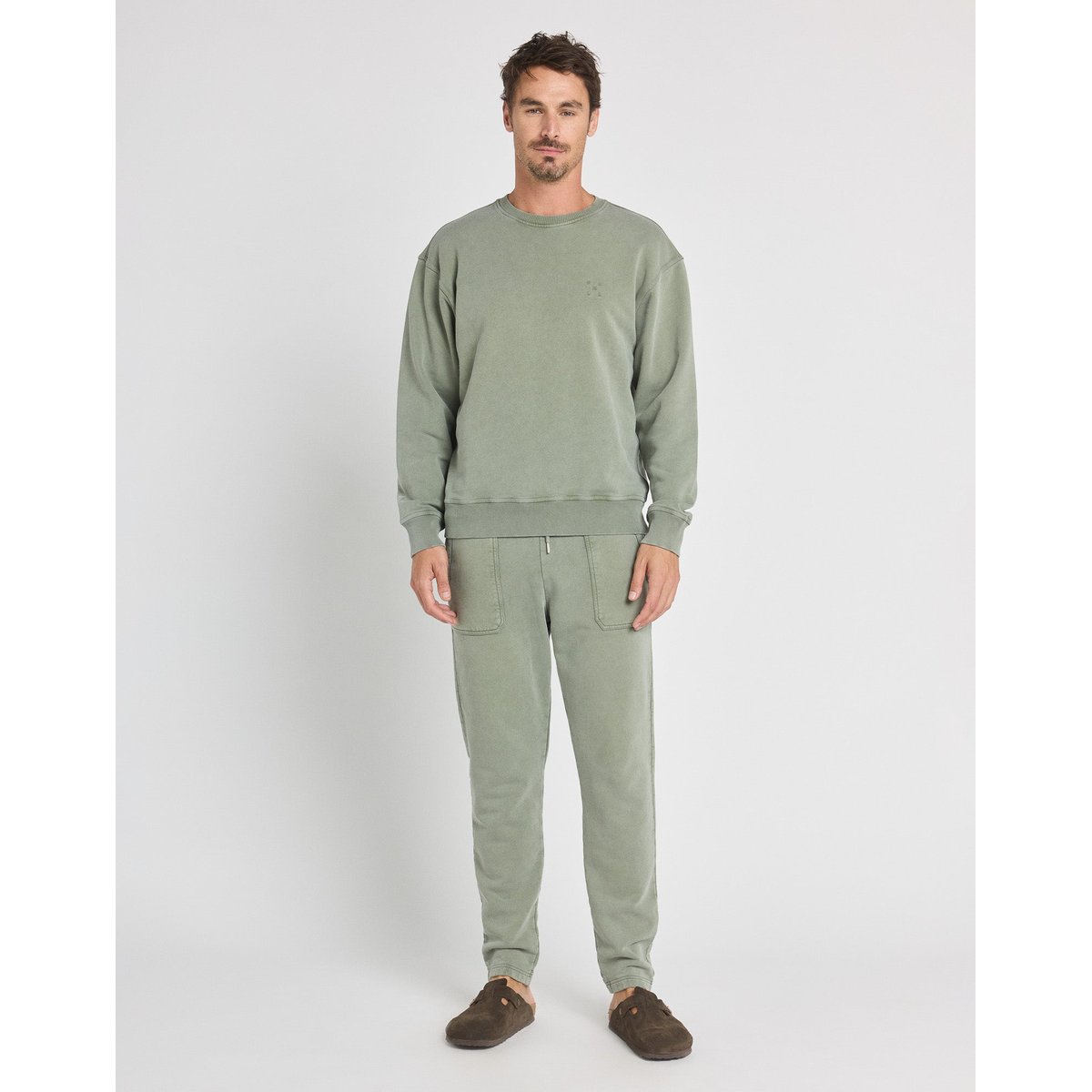 SWEAT SQUARELEAF vert kaki, PULLIN