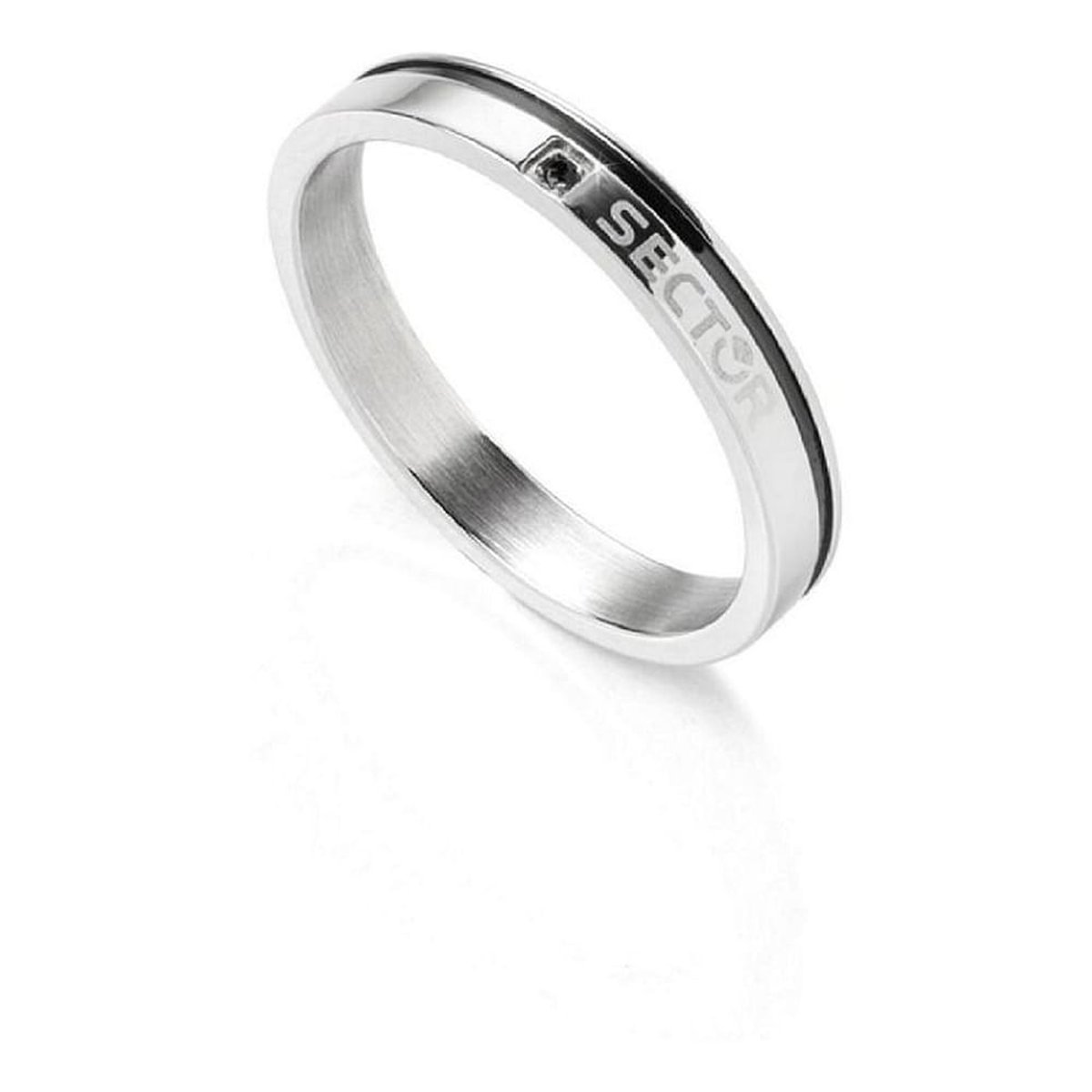 Bague en acier et cristaux ROW argent, SECTOR NO LIMITS