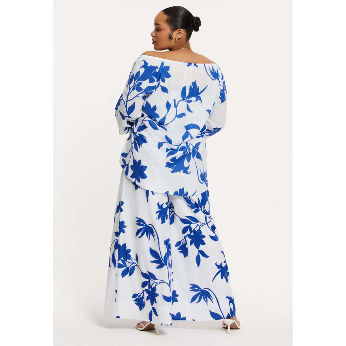 Pantalon imprimée indigo, YOEK