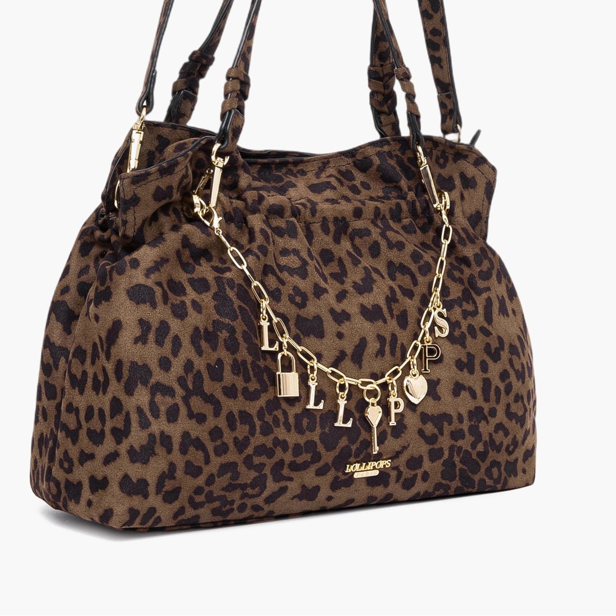 Petit sac shopper S léopard Teana doré, LOLLIPOPS