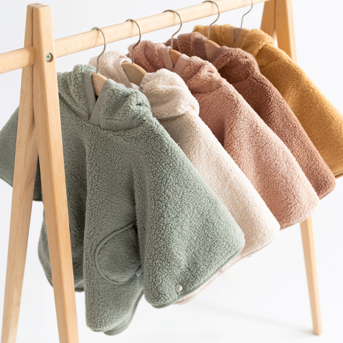 Poncho de voyage bébé pour siège auto - Teddy douillet kaki, BEMINI