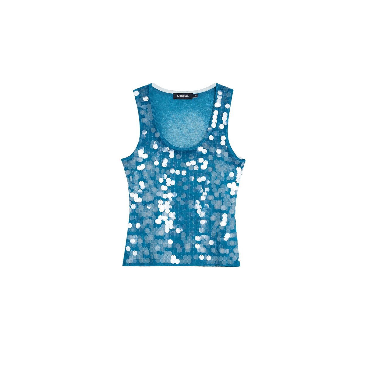 débardeur en jacquard bleu, DESIGUAL