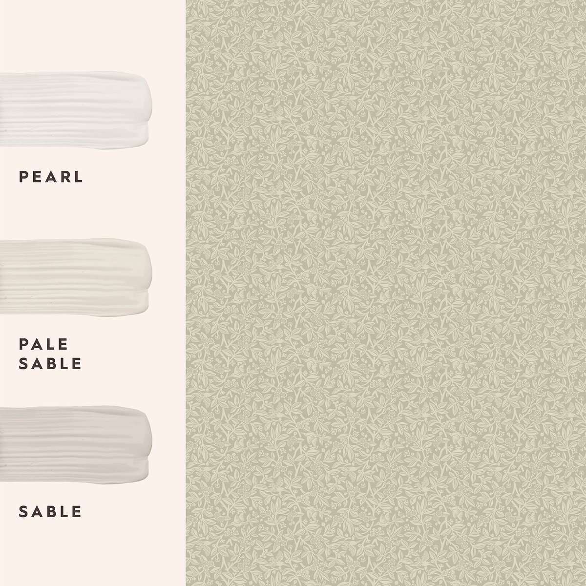 Papier peint multitude de fleurs Nutgrove beige doux grisé, LAURA ASHLEY