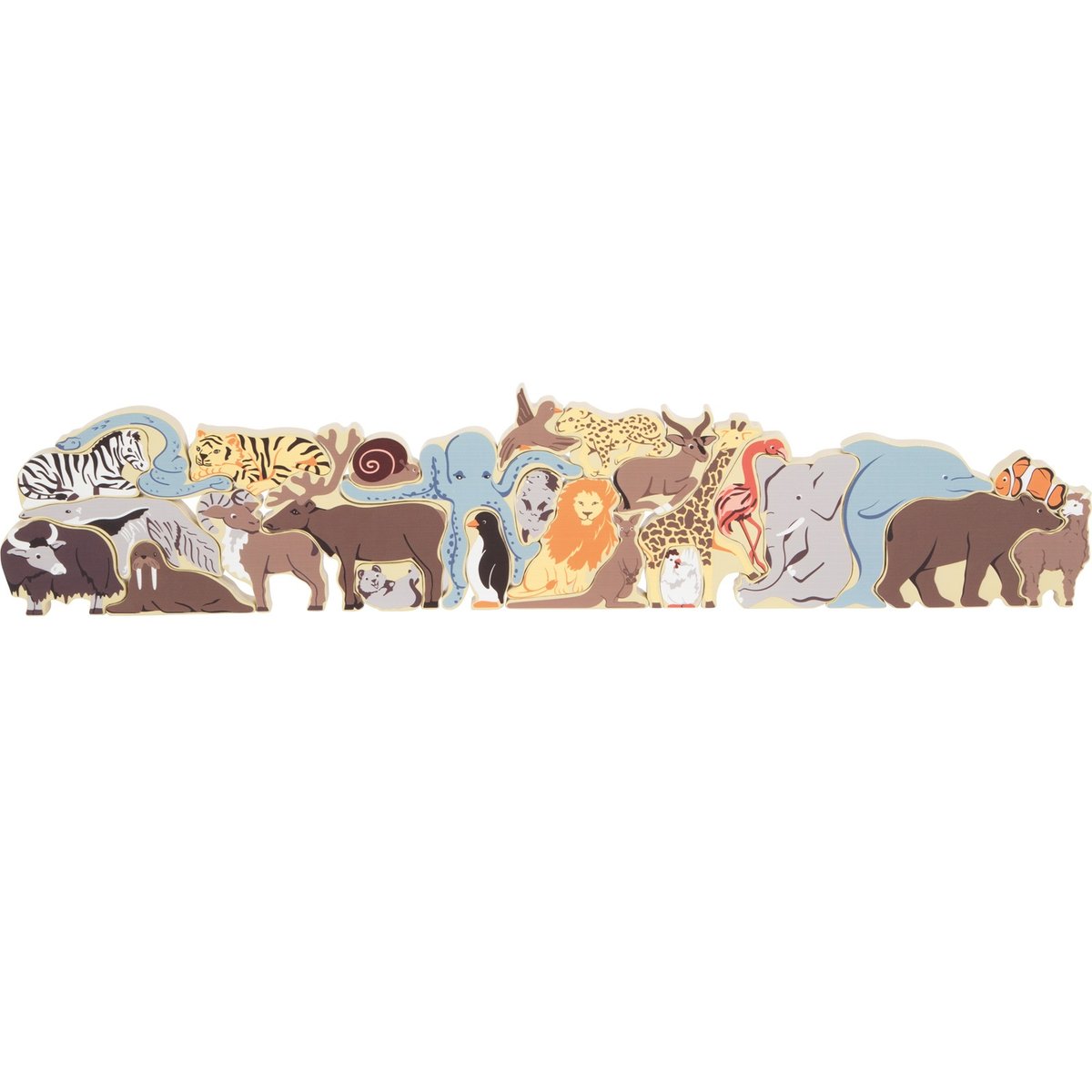 Puzzle de lettres Animaux beige, SMALL FOOT COMPANY