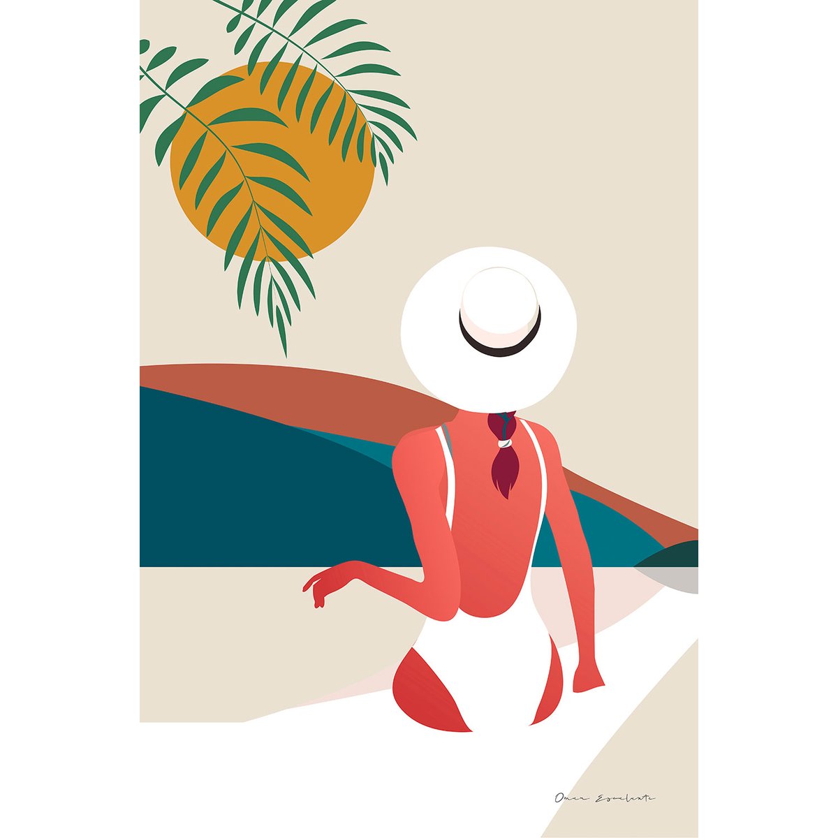 Tableau mer bonheur estival tableau alu dibond, HEXOA