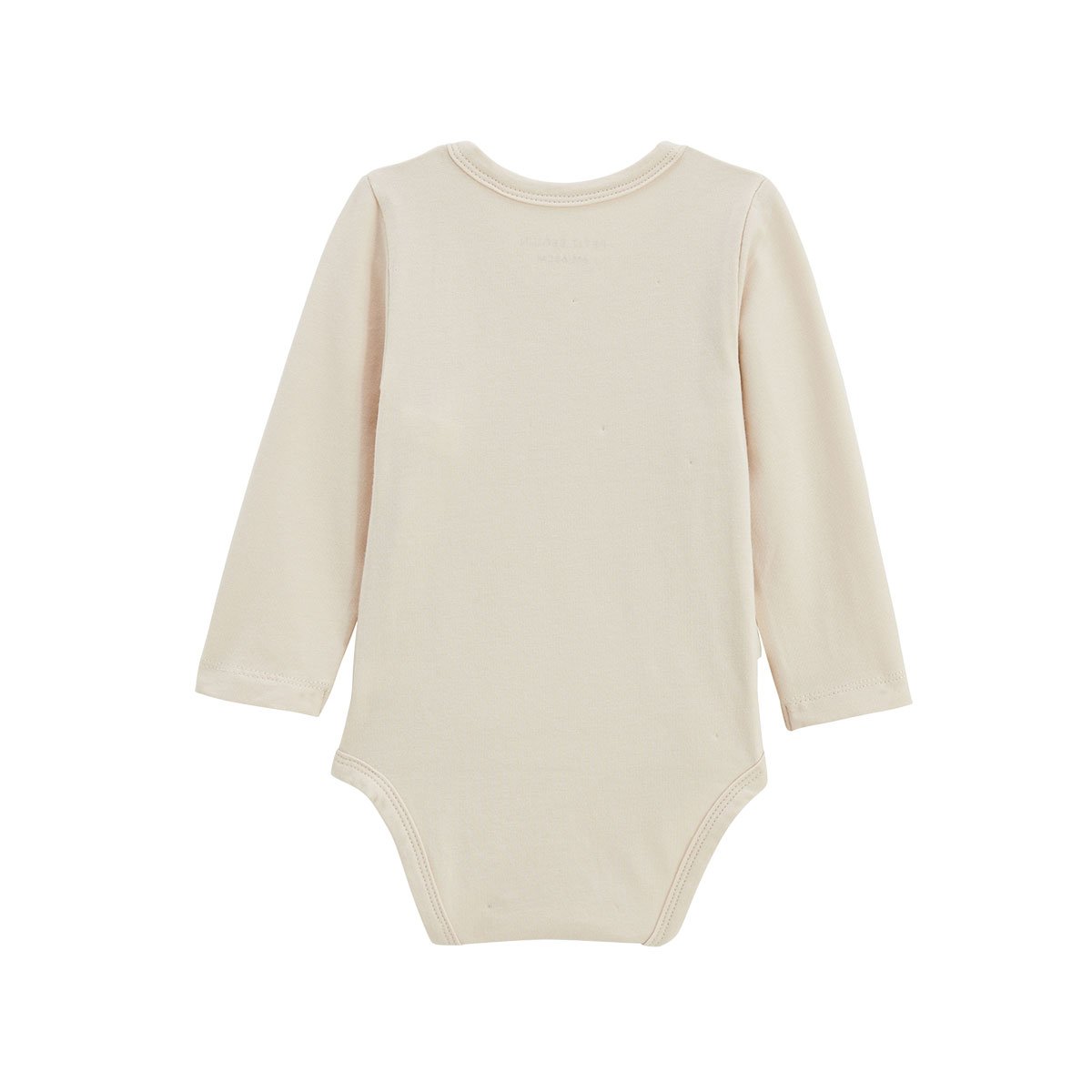Lot de 3 bodies bébé manches longues ouverture croisée Eden beige, PETIT BEGUIN