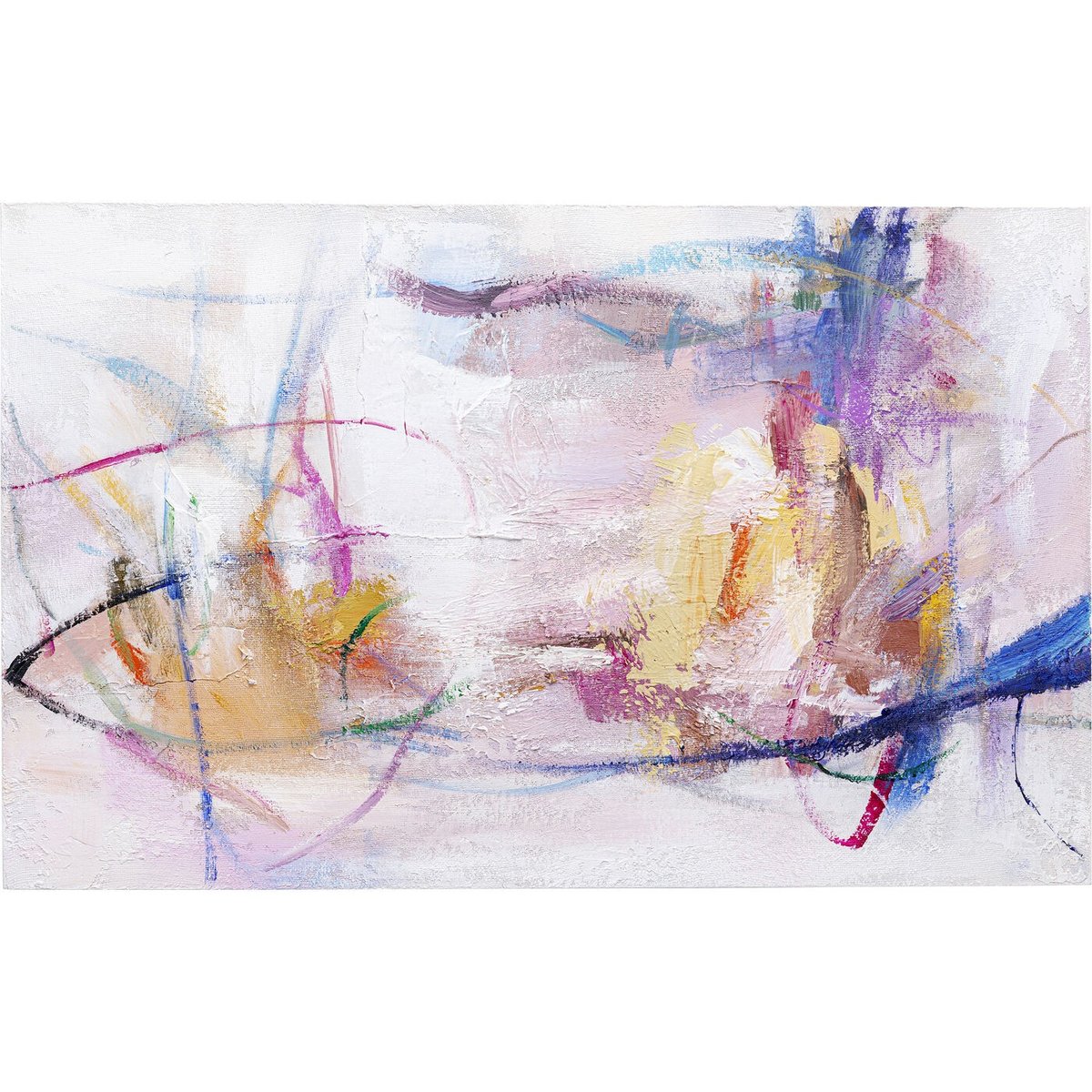 Toile abstraite en coton, ART INTERACTION multicolore, KARE DESIGN