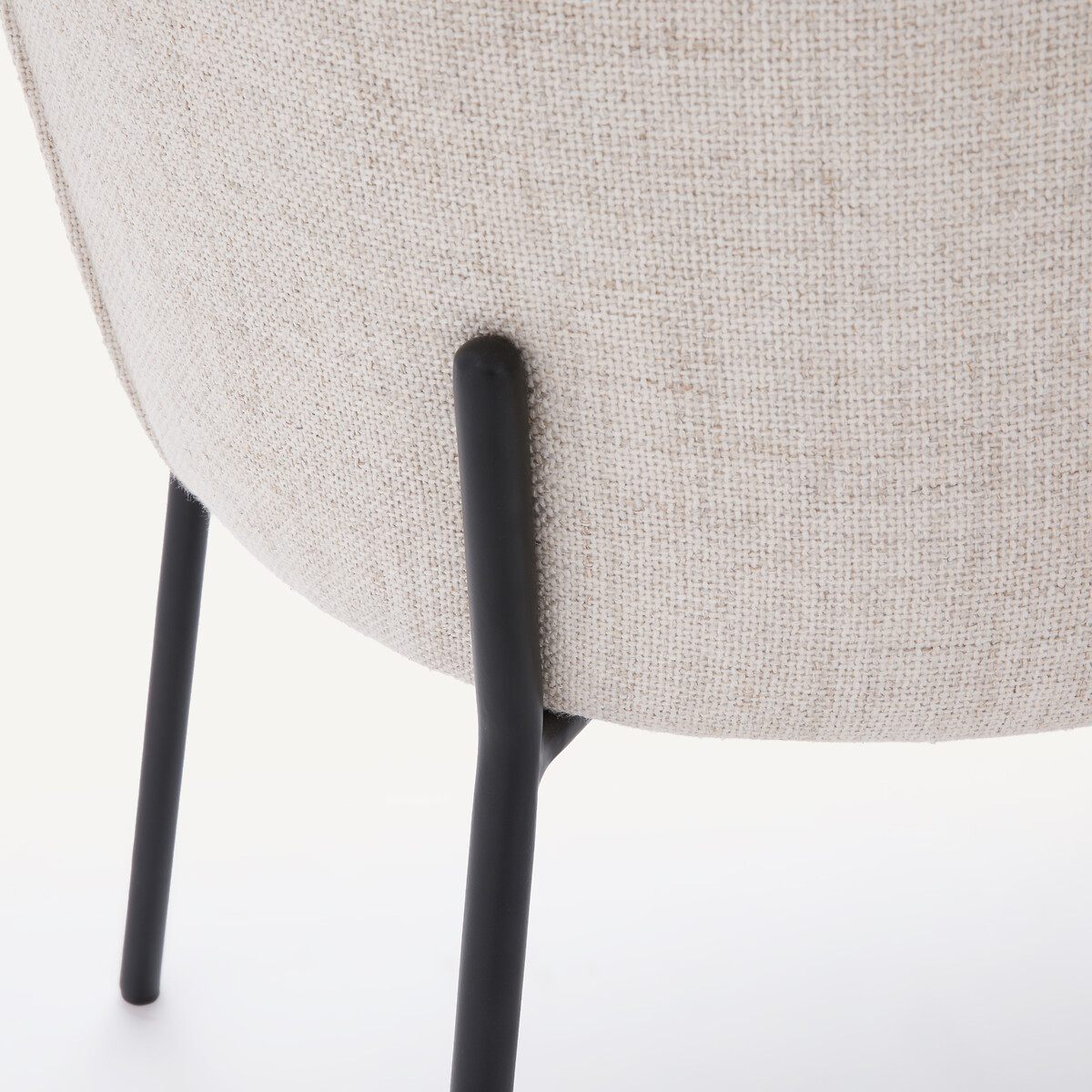 Fauteuil de table tissu chiné, Kinna ficelle, AM.PM