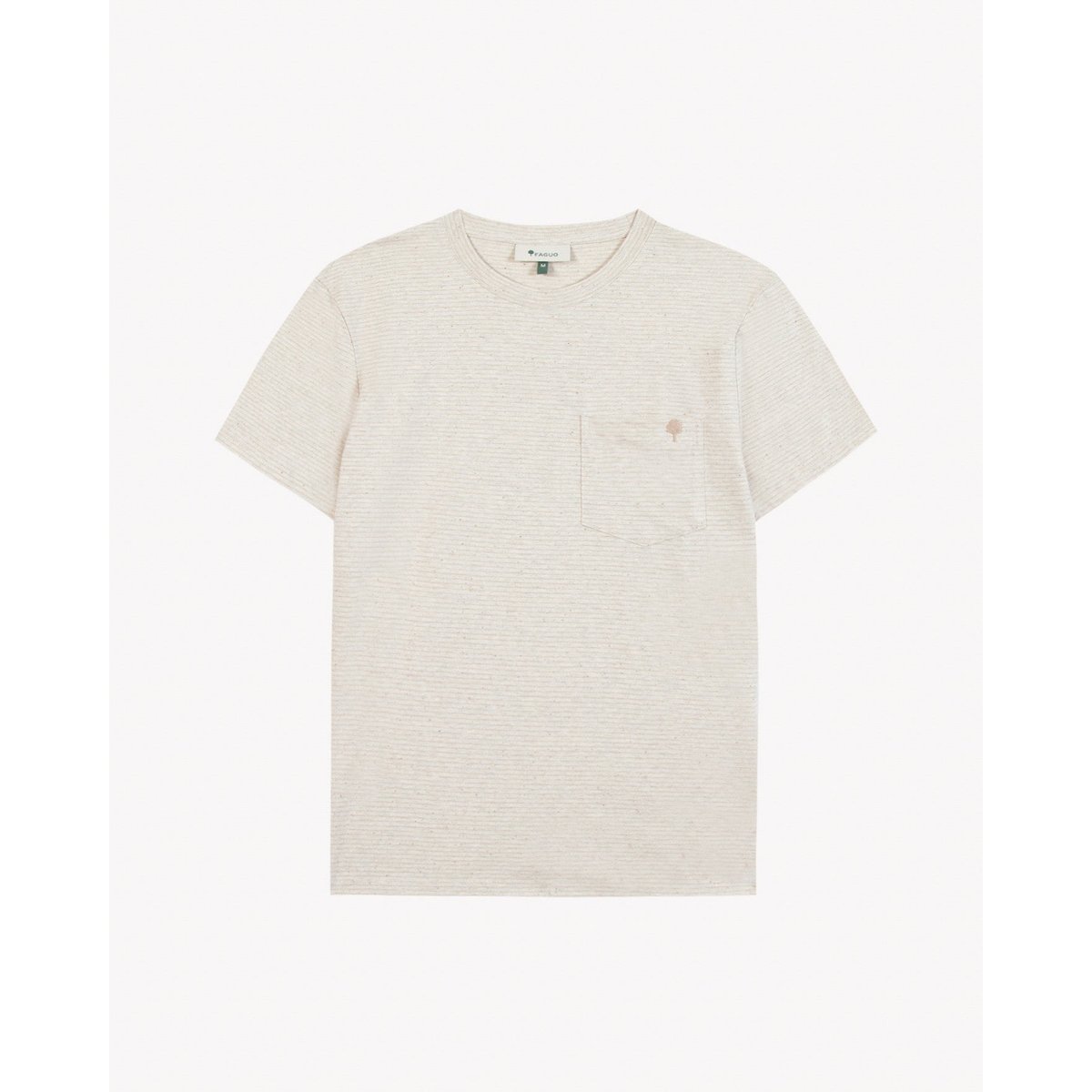 T-shirt OLONNE crème et beige clair, FAGUO