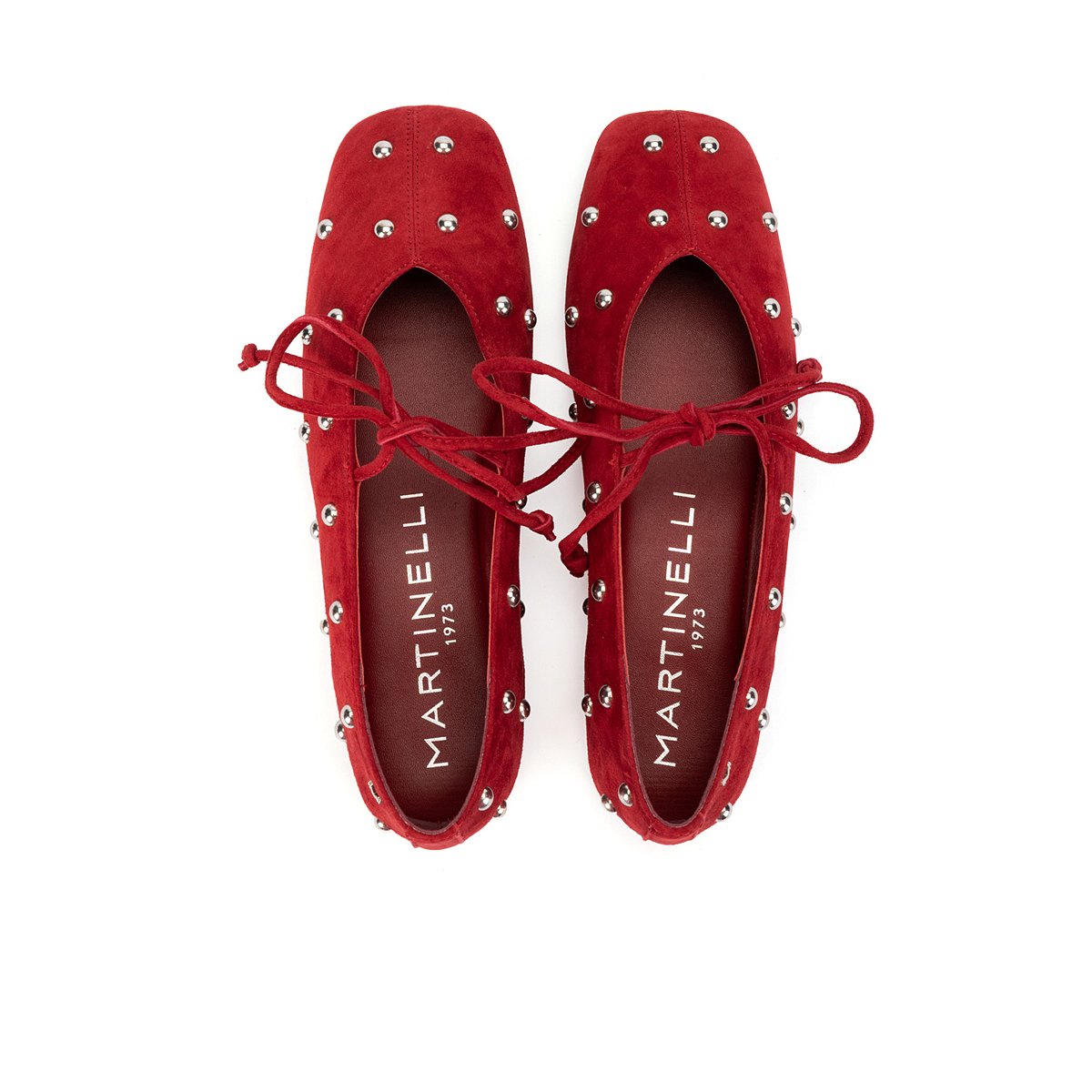 Ballerines cuir Grenelle red, MARTINELLI