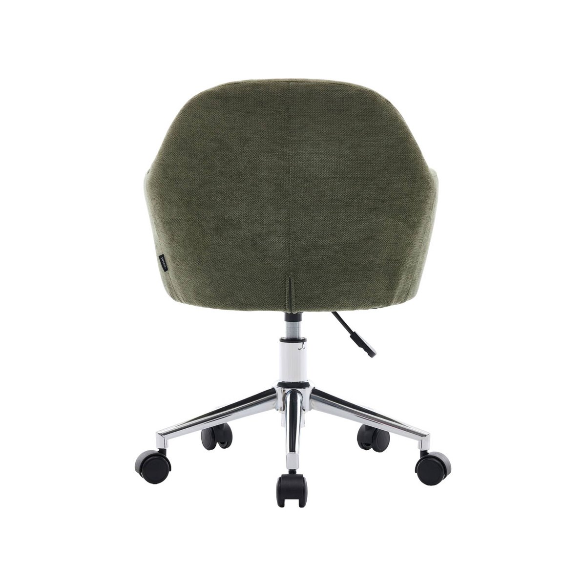 Chaise de bureau enfant à roulettes ajustable tissu chenille STAN KID kaki, SWEEEK