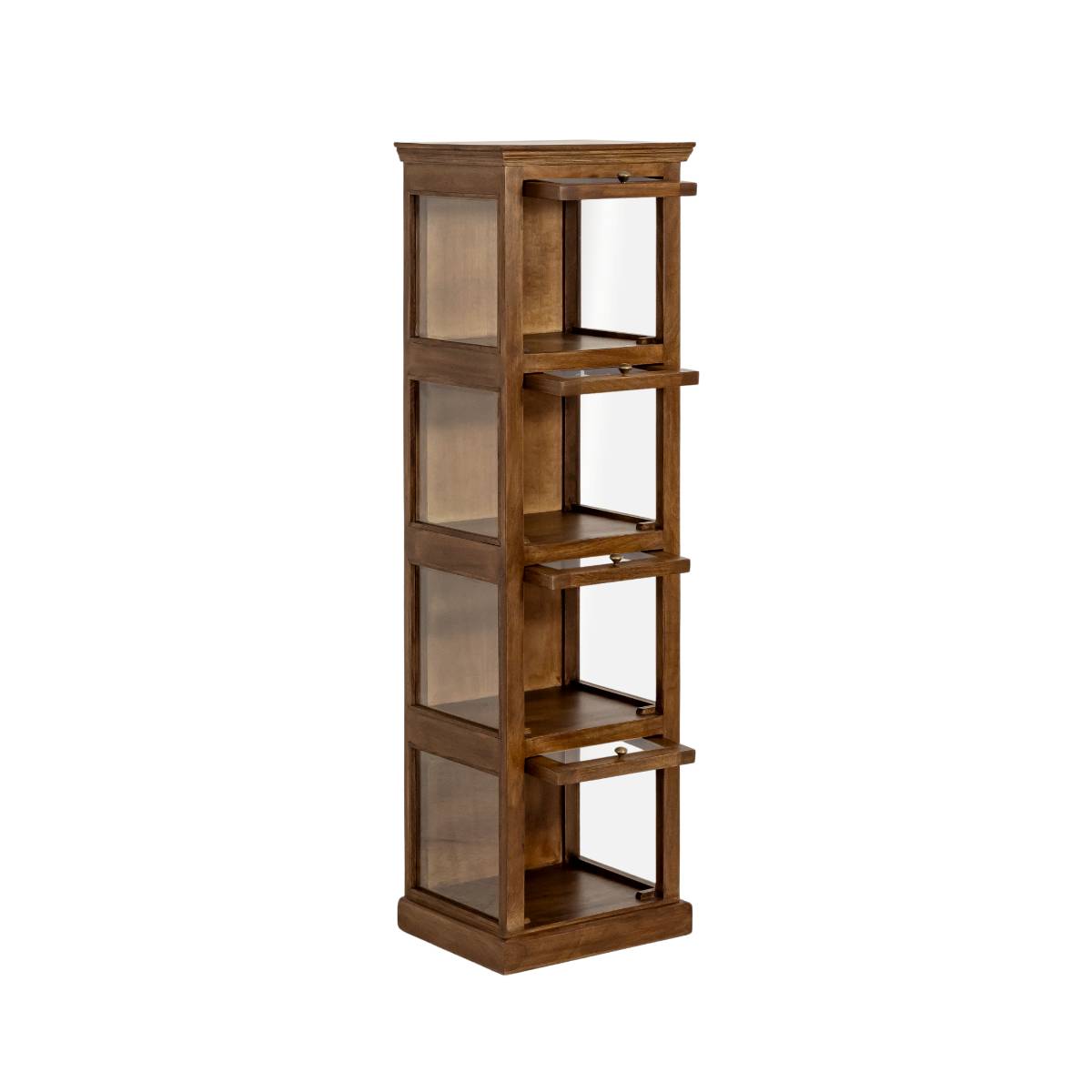 Colonne de salle de bain en bois de manguier REMICK bois foncé, MADE IN MEUBLES