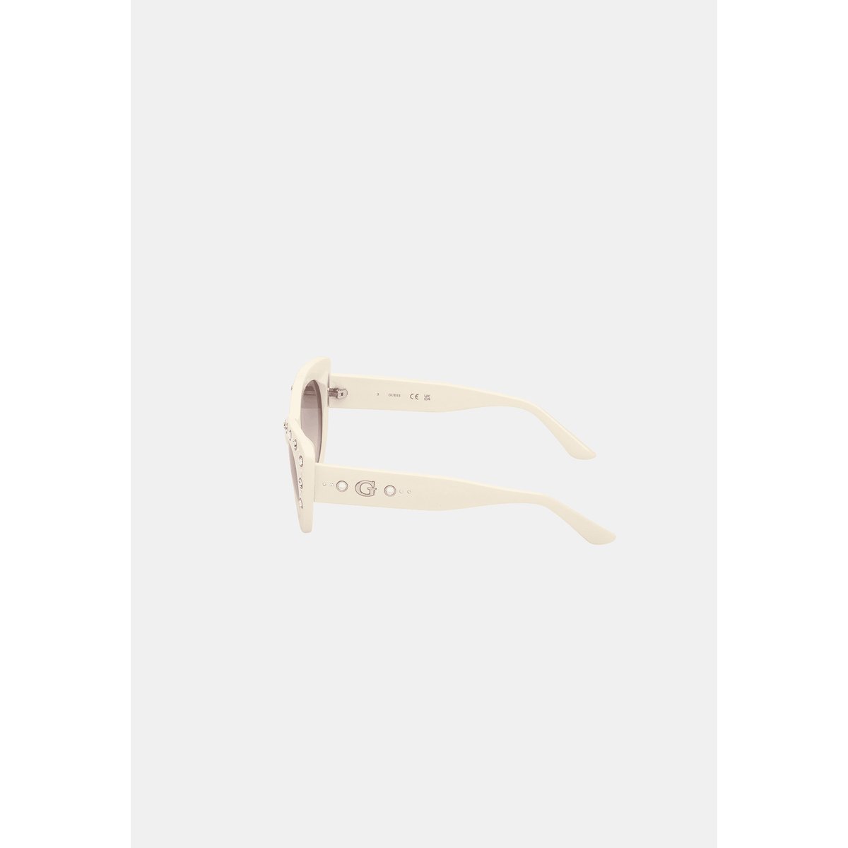 Lunettes De Soleil Œil-De-Chat blanc, GUESS