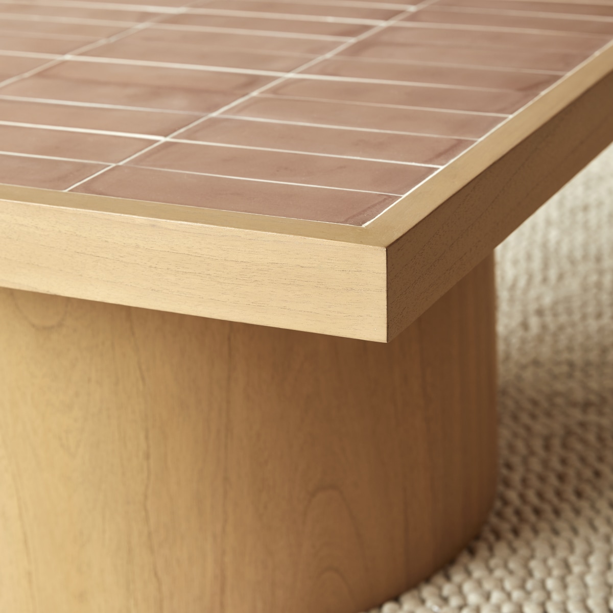 Table basse en mindi et céramique KAREL naturel, TIKAMOON