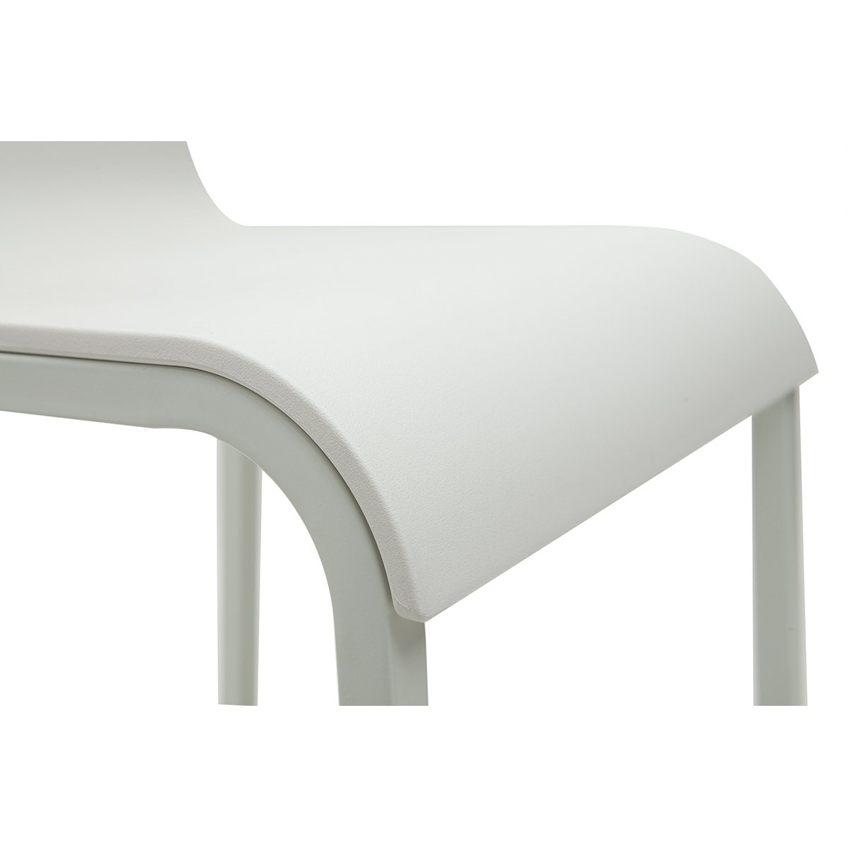 Tabourets de bar design empilables H65 cm (lot de 2) KUPA blanc, MILIBOO