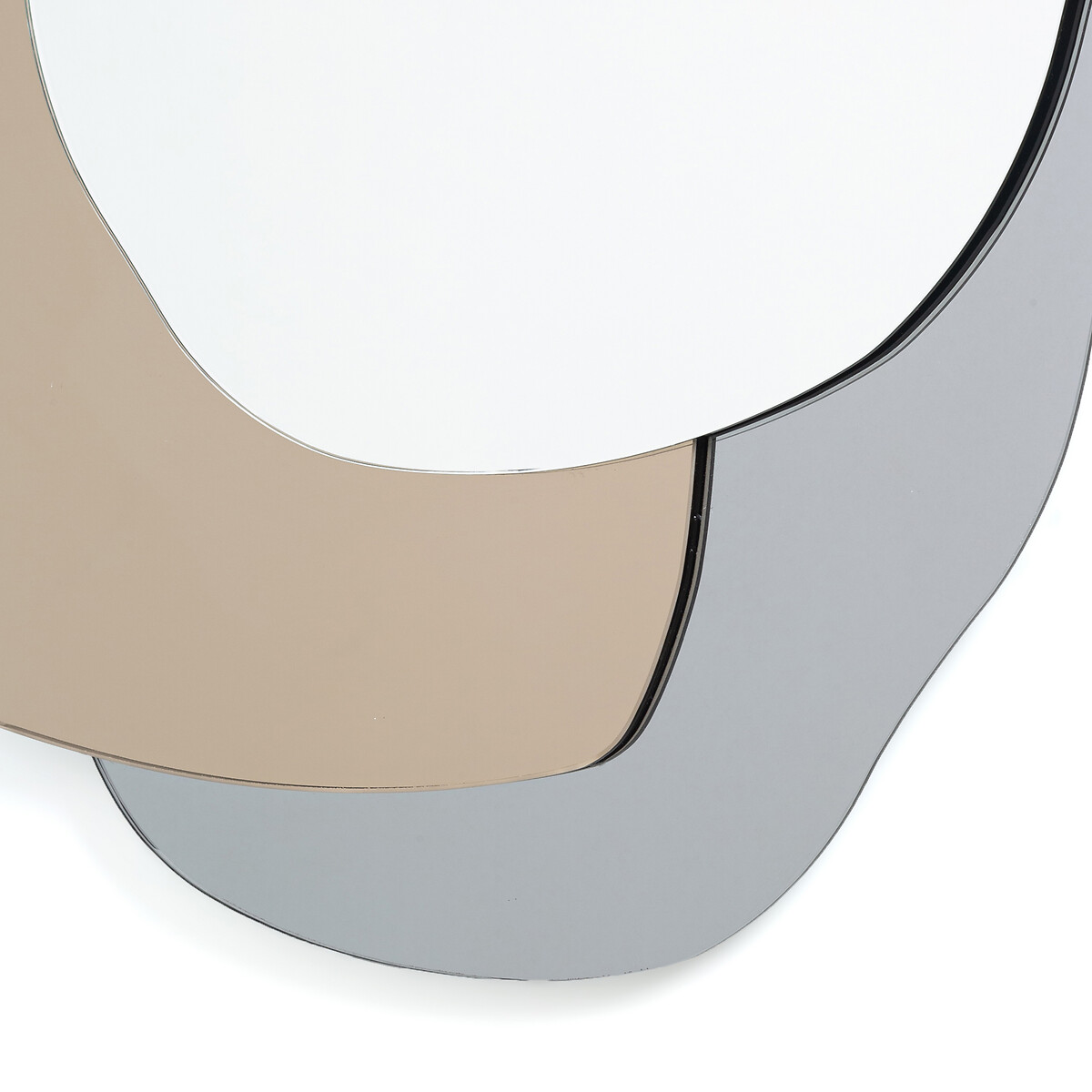 Miroir fragmenté en verre, Strato bleu, marron, AM.PM