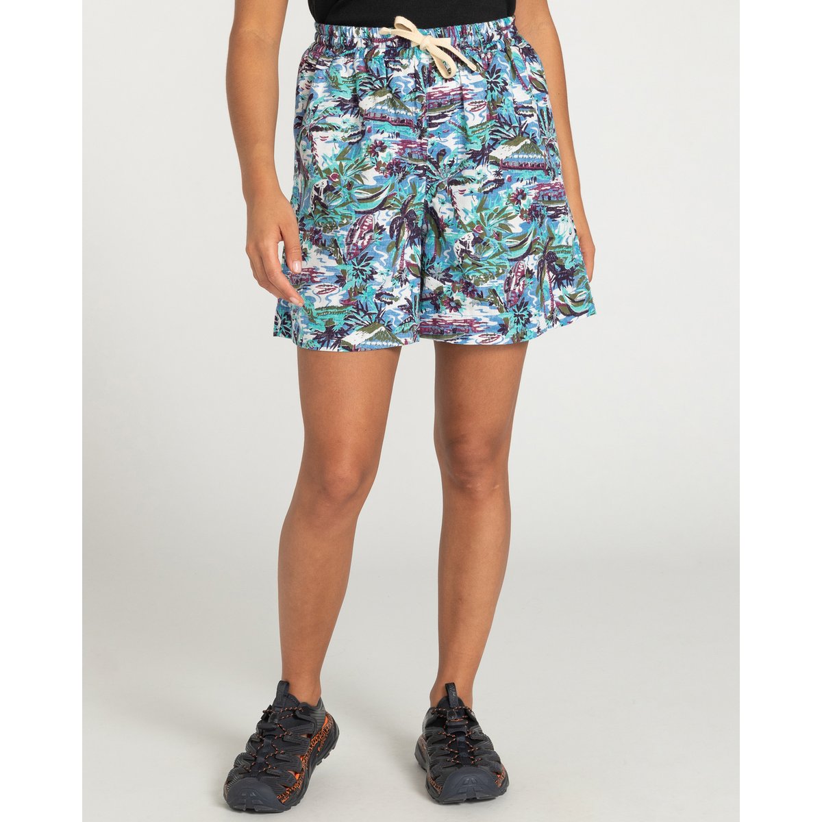 Short taille élastique VOLLEY bleu rivers blue, ELEMENT