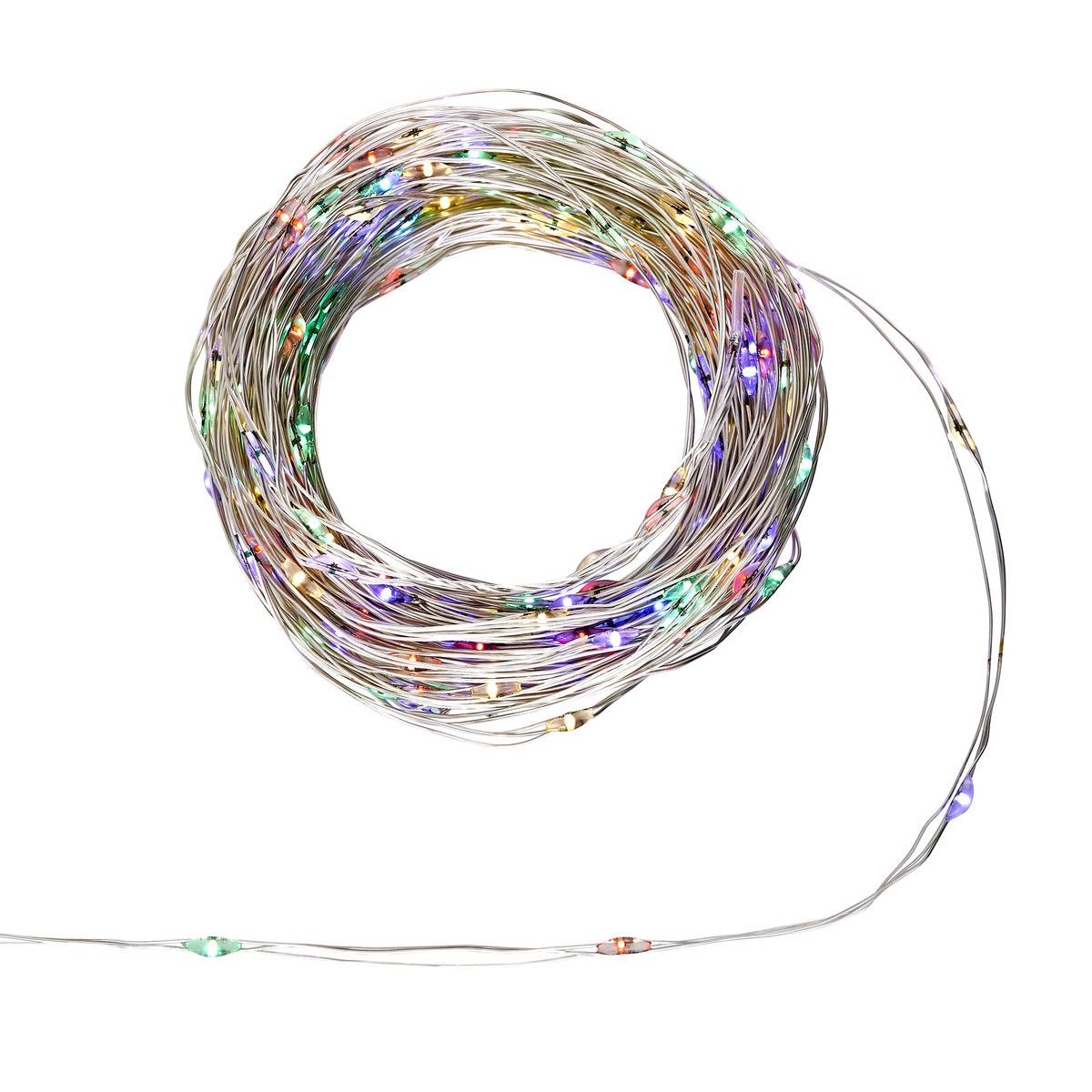 Guirlande lumineuse d'extérieur 15 m 300 LED blanc froid fil cuivre 13 fonctions sur secteur multicolore, FEERIC LIGHTS & CHRISTMAS