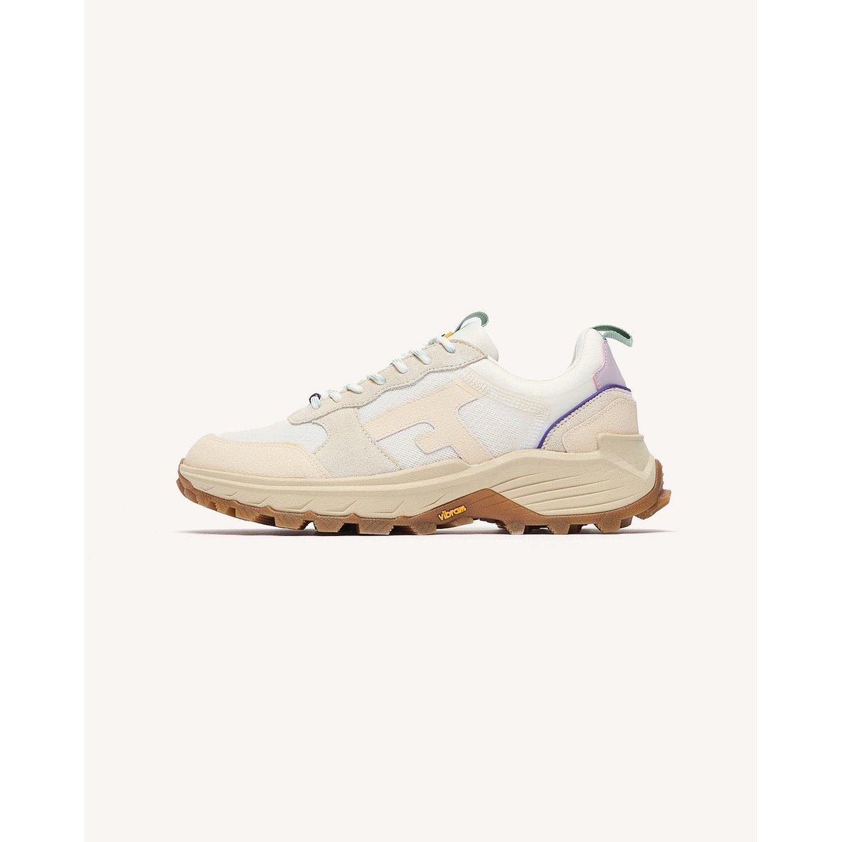 Running tissu suede HAZEL MONSTERA blanc et vert clair, FAGUO