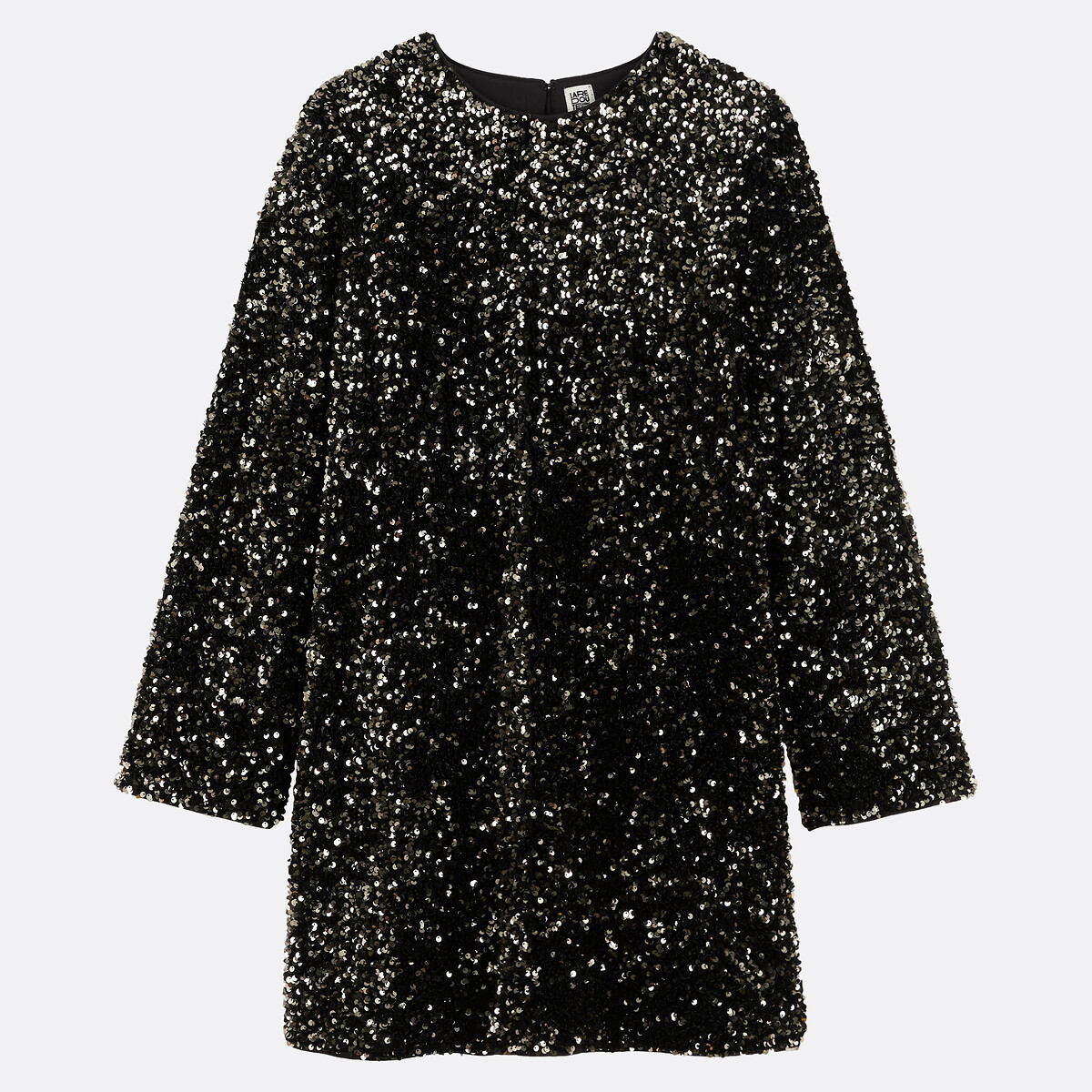 Robe courte, à sequins, manches longues noir/mordoré, LA REDOUTE COLLECTIONS