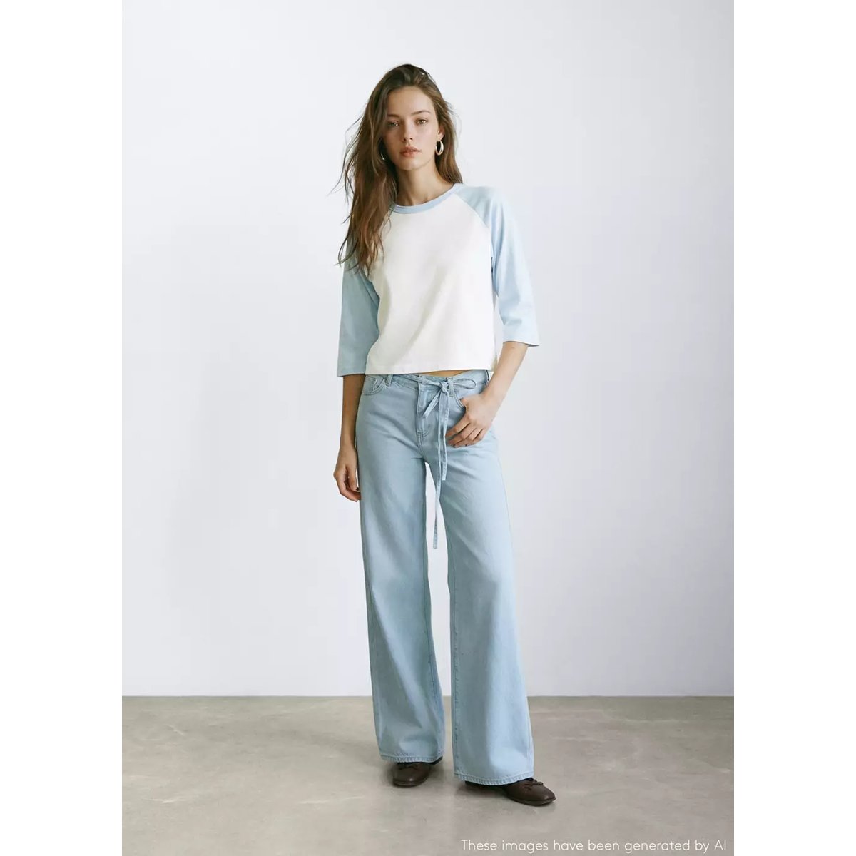 T-shirt bicolore blanc cassé, MANGO TEEN