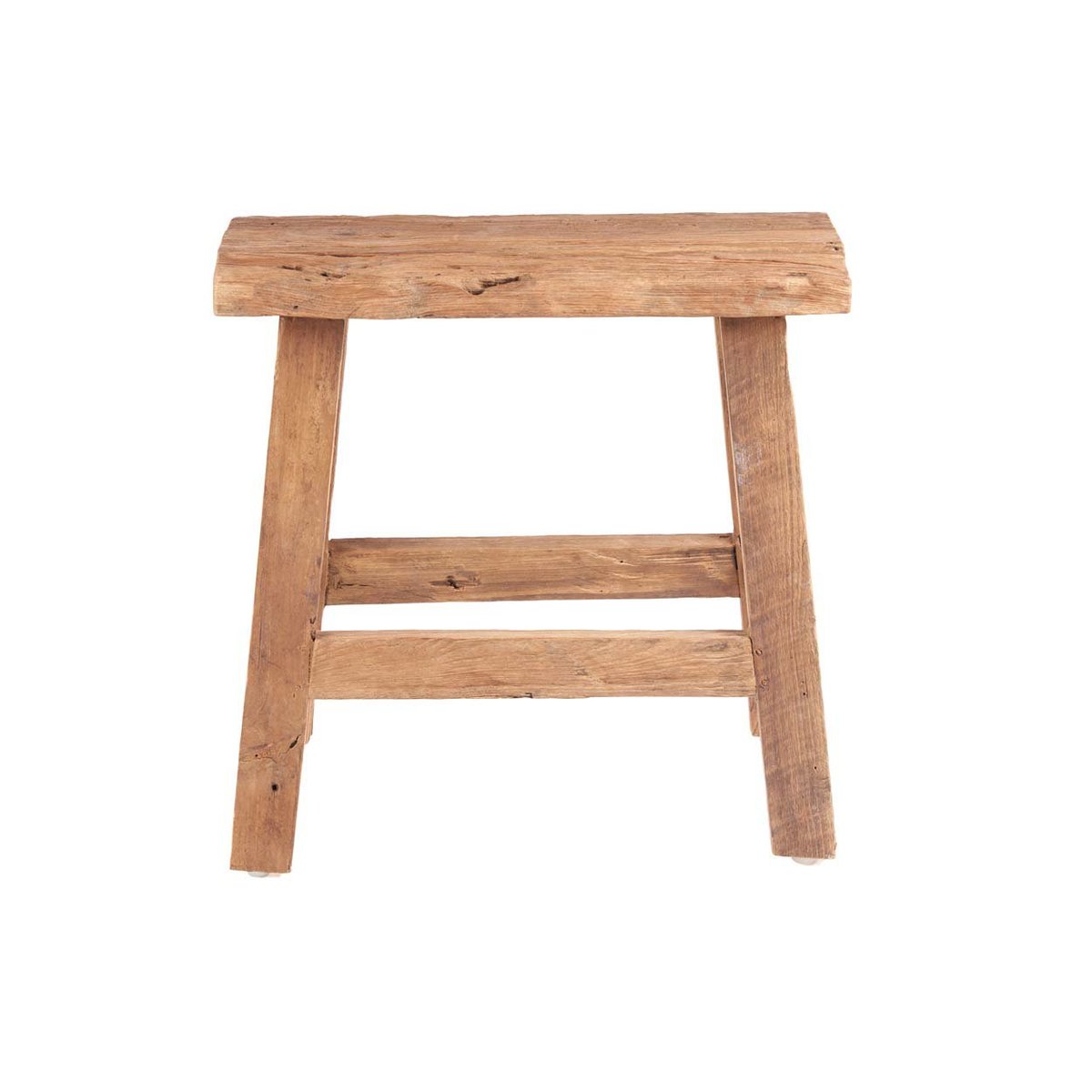 Tabouret en bois de teck FAB beige, BAZAR BIZAR