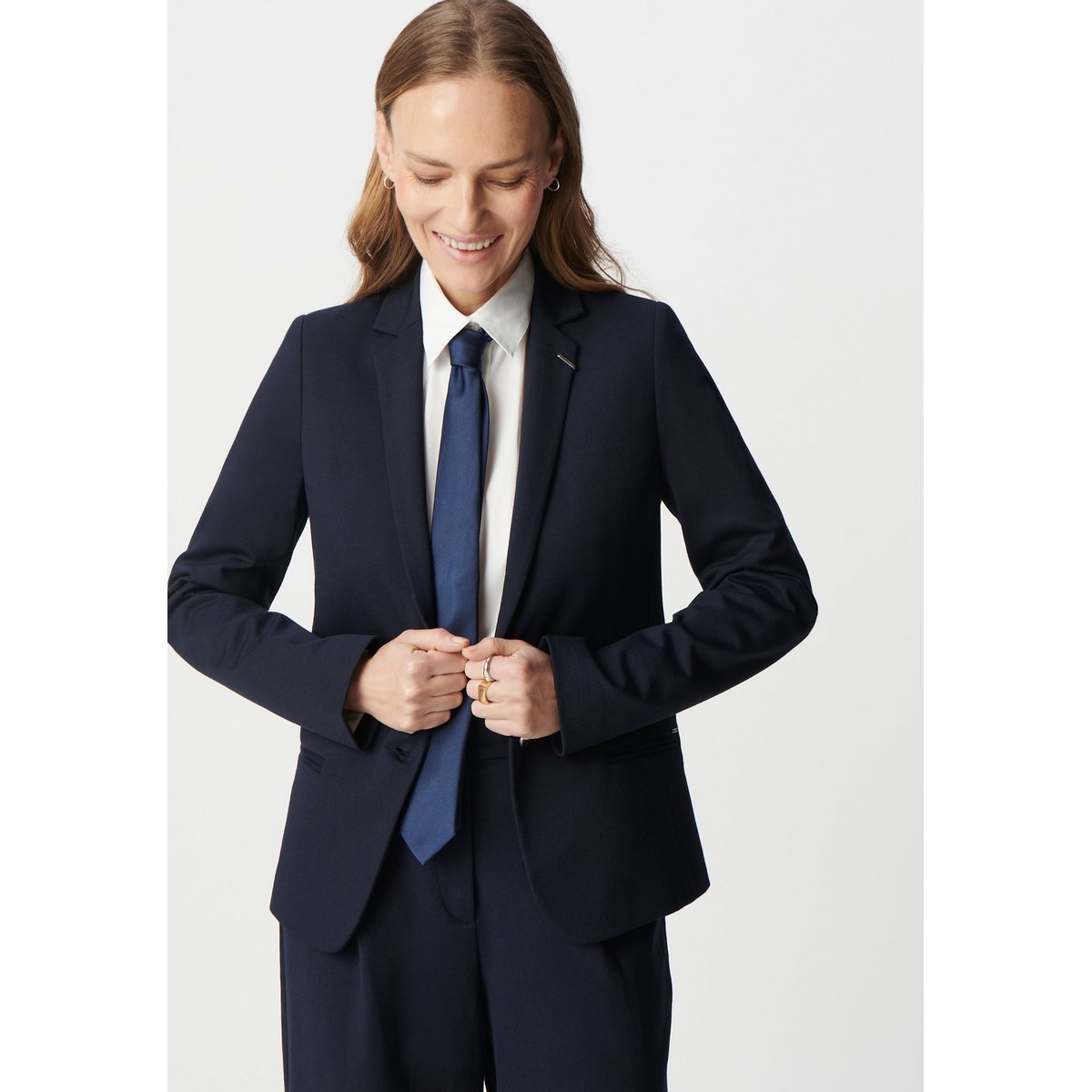 Veste de costume maille Milano BUSINESS COLLECTION bleu marine, IKKS