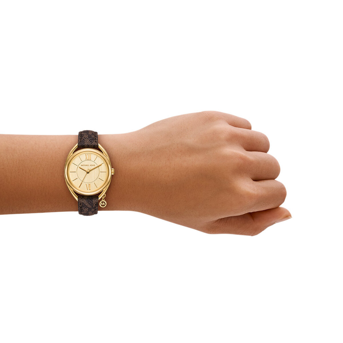 Montre Analogique LEIA argenté doré marron, MICHAEL KORS