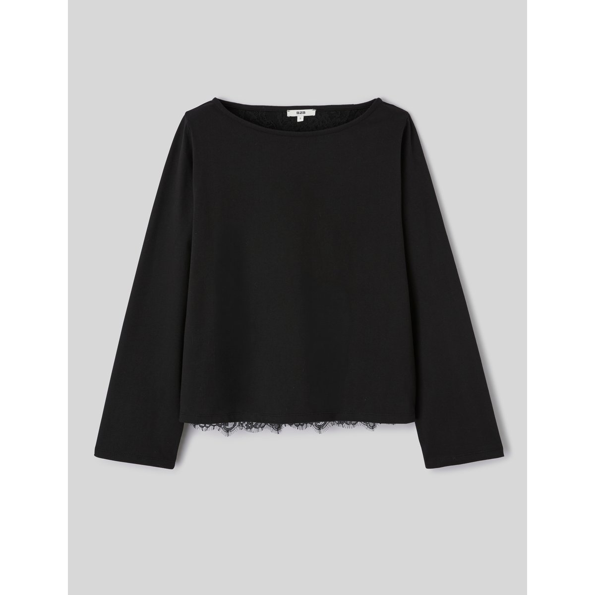 T-shirt dentelle dos noir, BZB