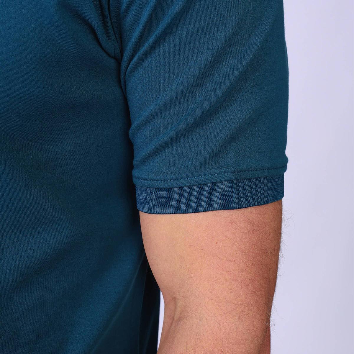 Polo Elouan bleu petrole, MISE AU GREEN