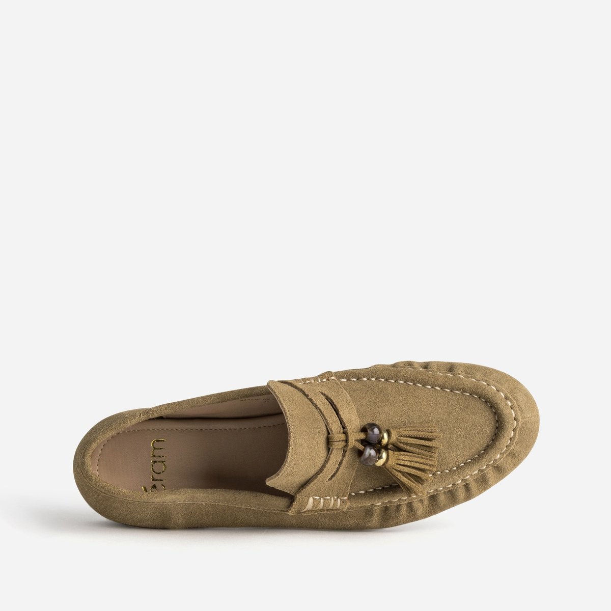 Mocassin en cuir GAUD taupe, ERAM