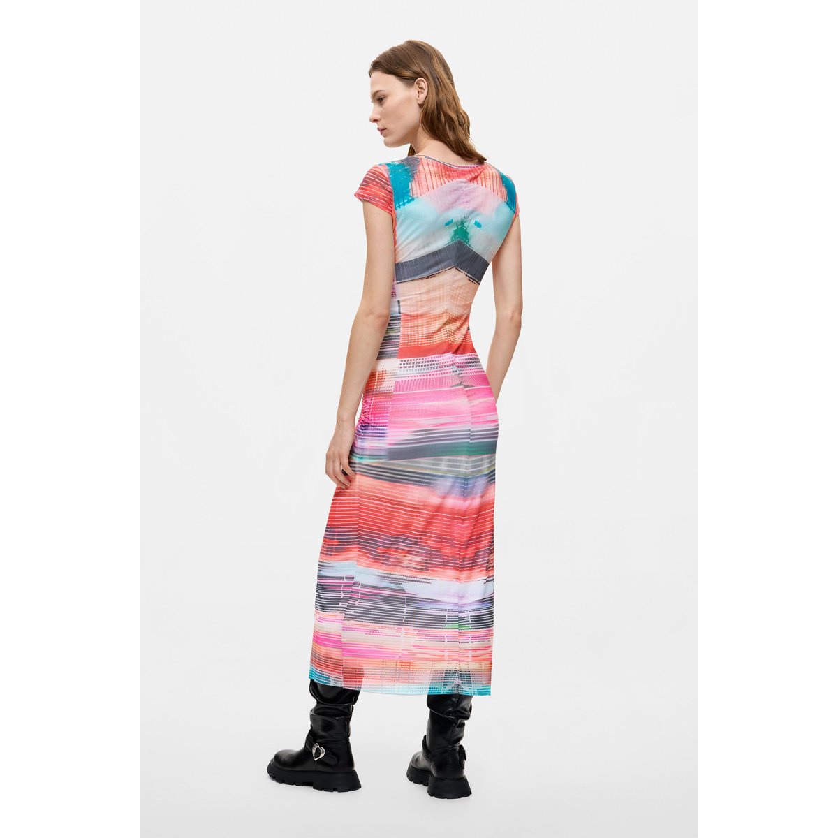 Robe imprimée 2 en 1 rouge, DESIGUAL