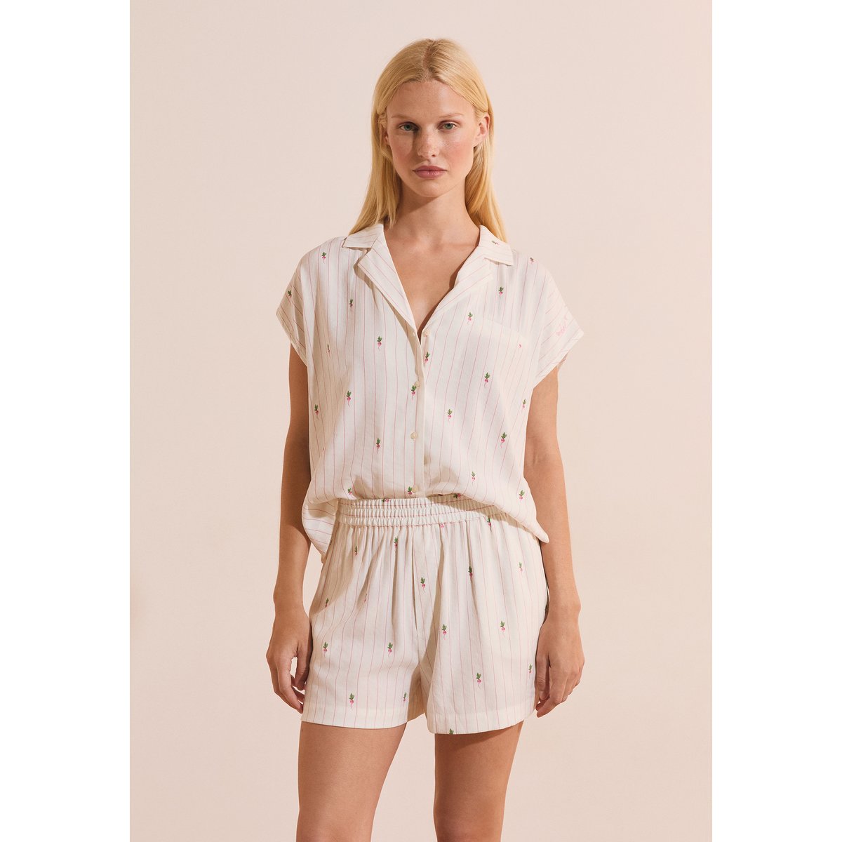Short de pyjama à motifs THRYSE blanc, ETAM